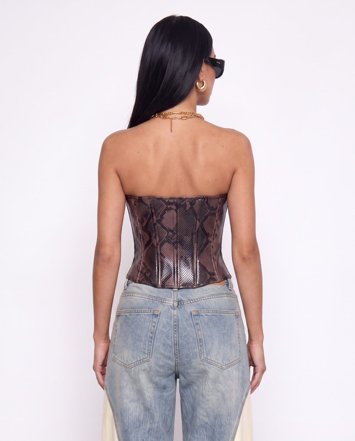 Corsetto Python Glam-Dark Brown