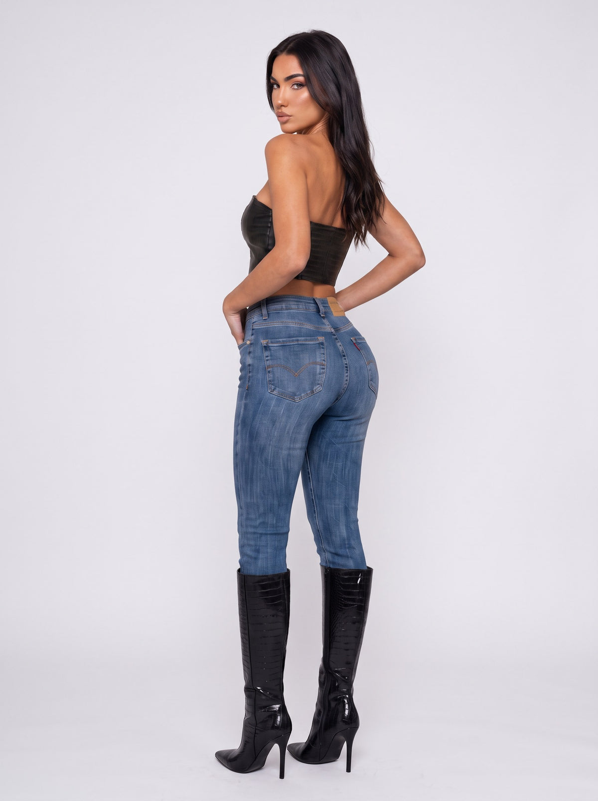 Jeans Miracle Push Up -5kg Dark Denim - dietro