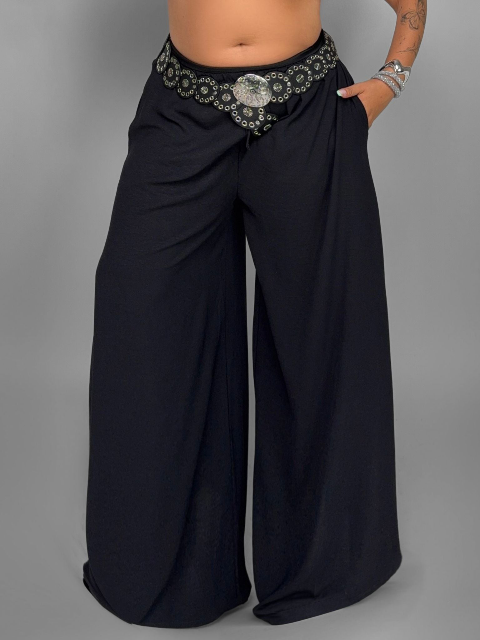 CURVY FIT-Pantalone Soft Air-Black