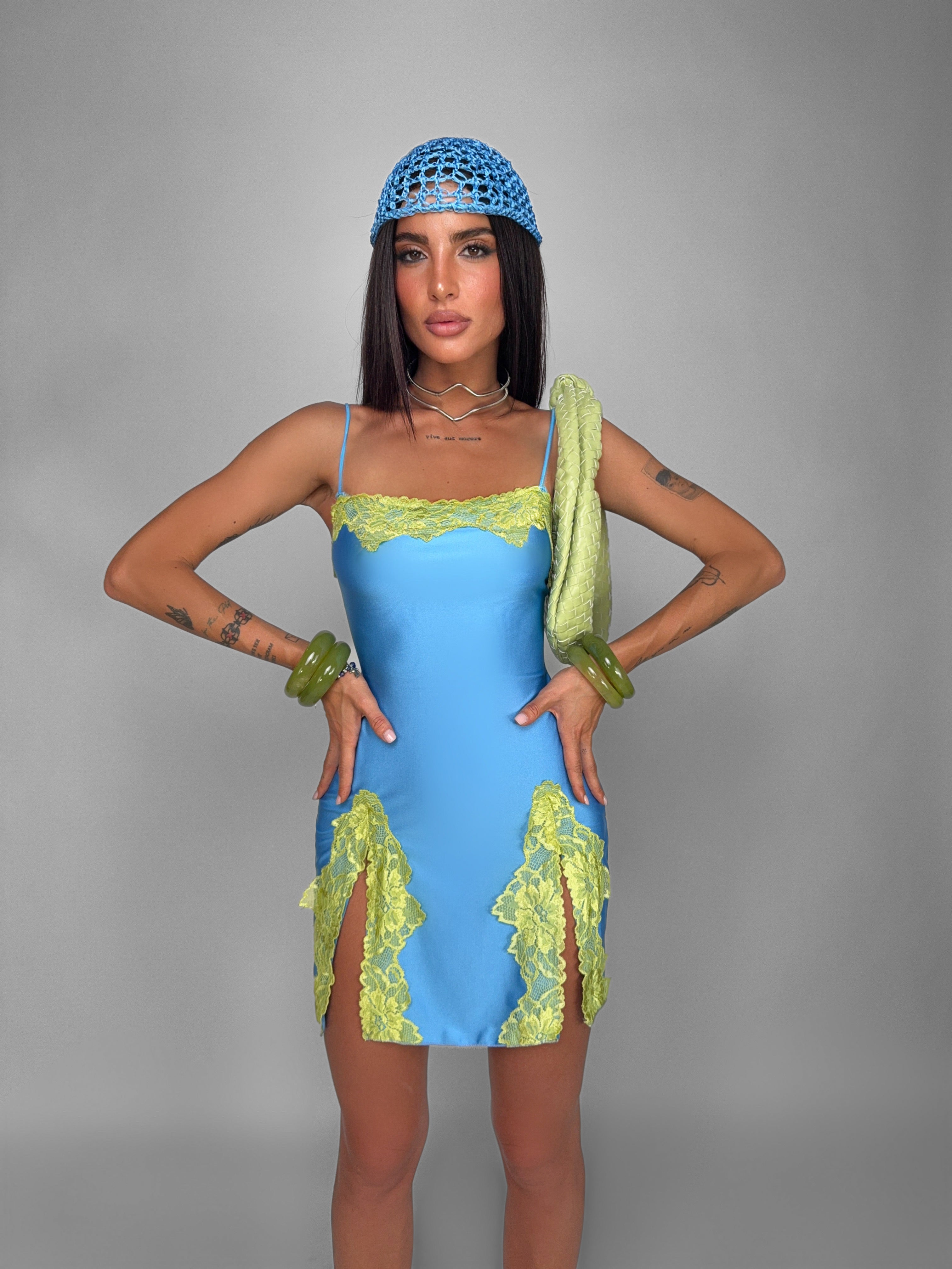 Abito Willow Lace-Light Blue