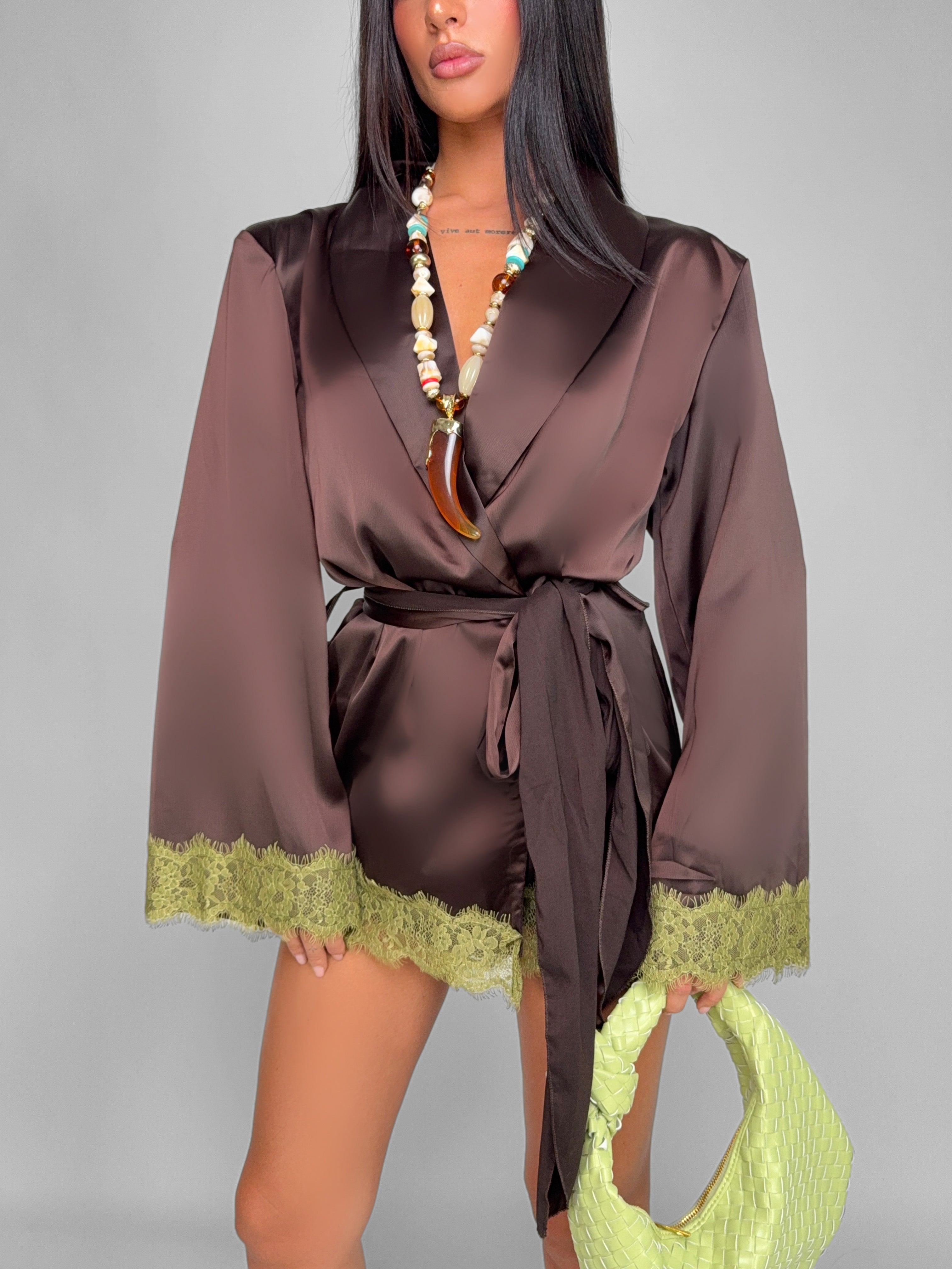 Abito Lace Divine-Brown