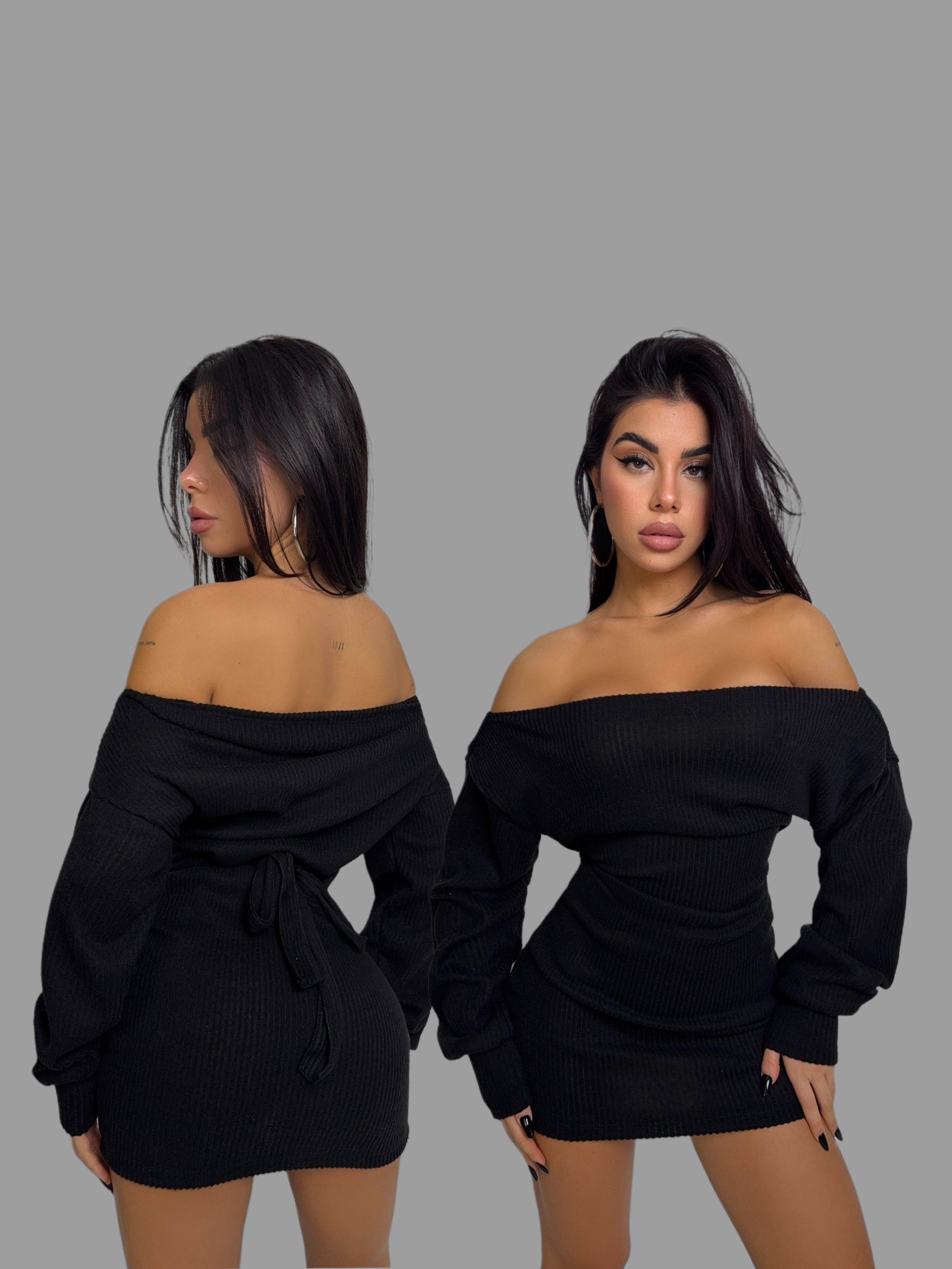 Maxi Maglione Shaping Effect-Black