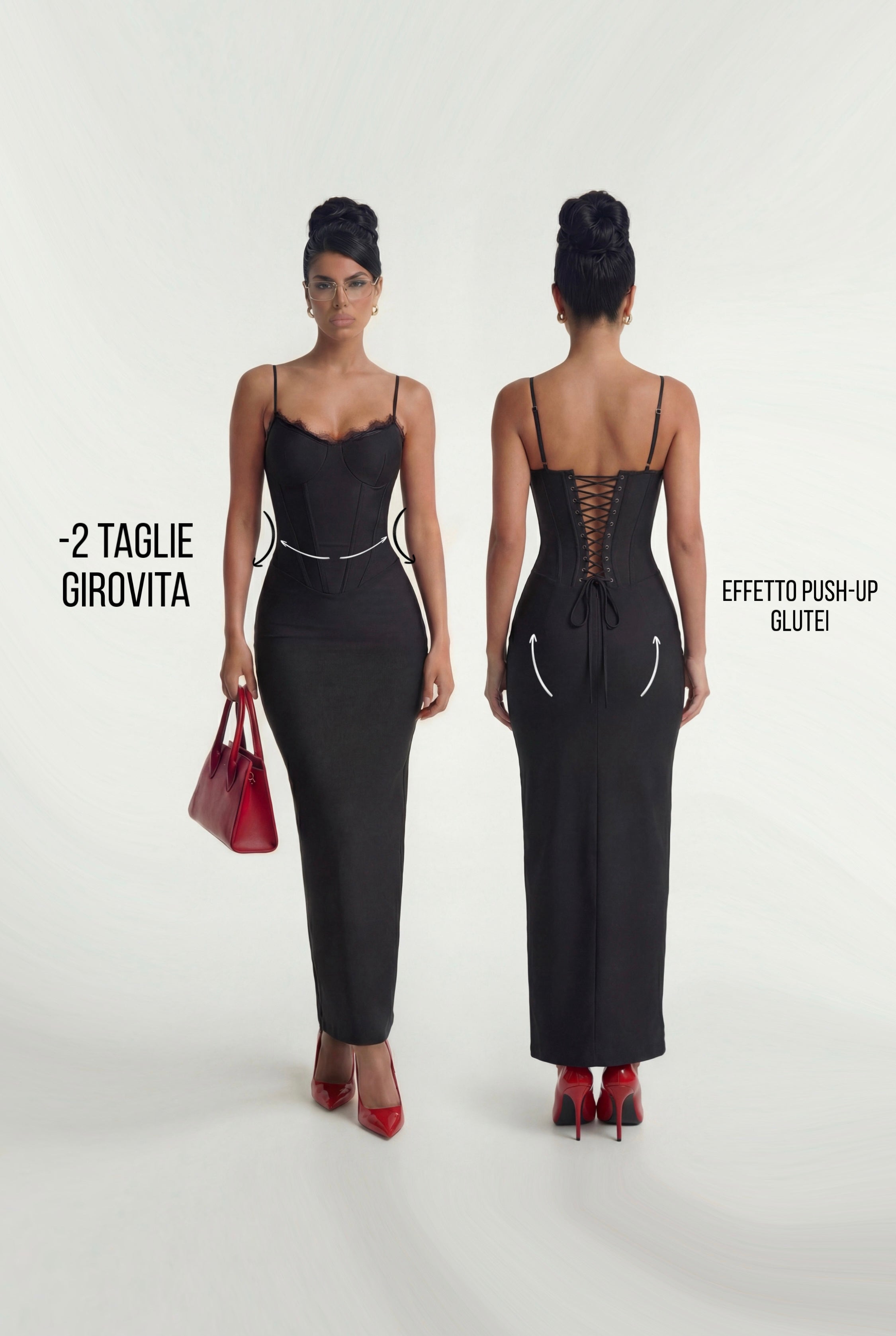 Abito Sculpt Kim - Black