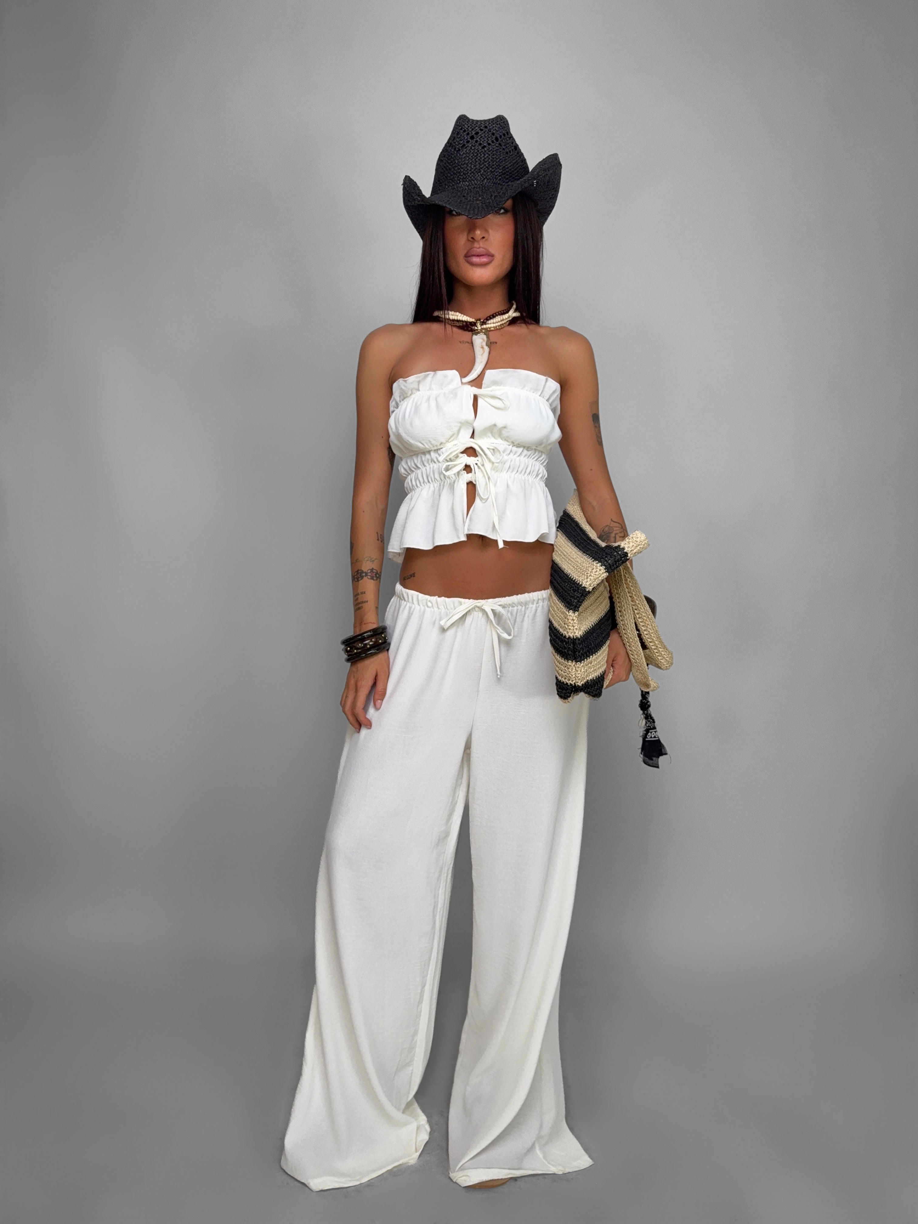 Completo Summer Bow-White