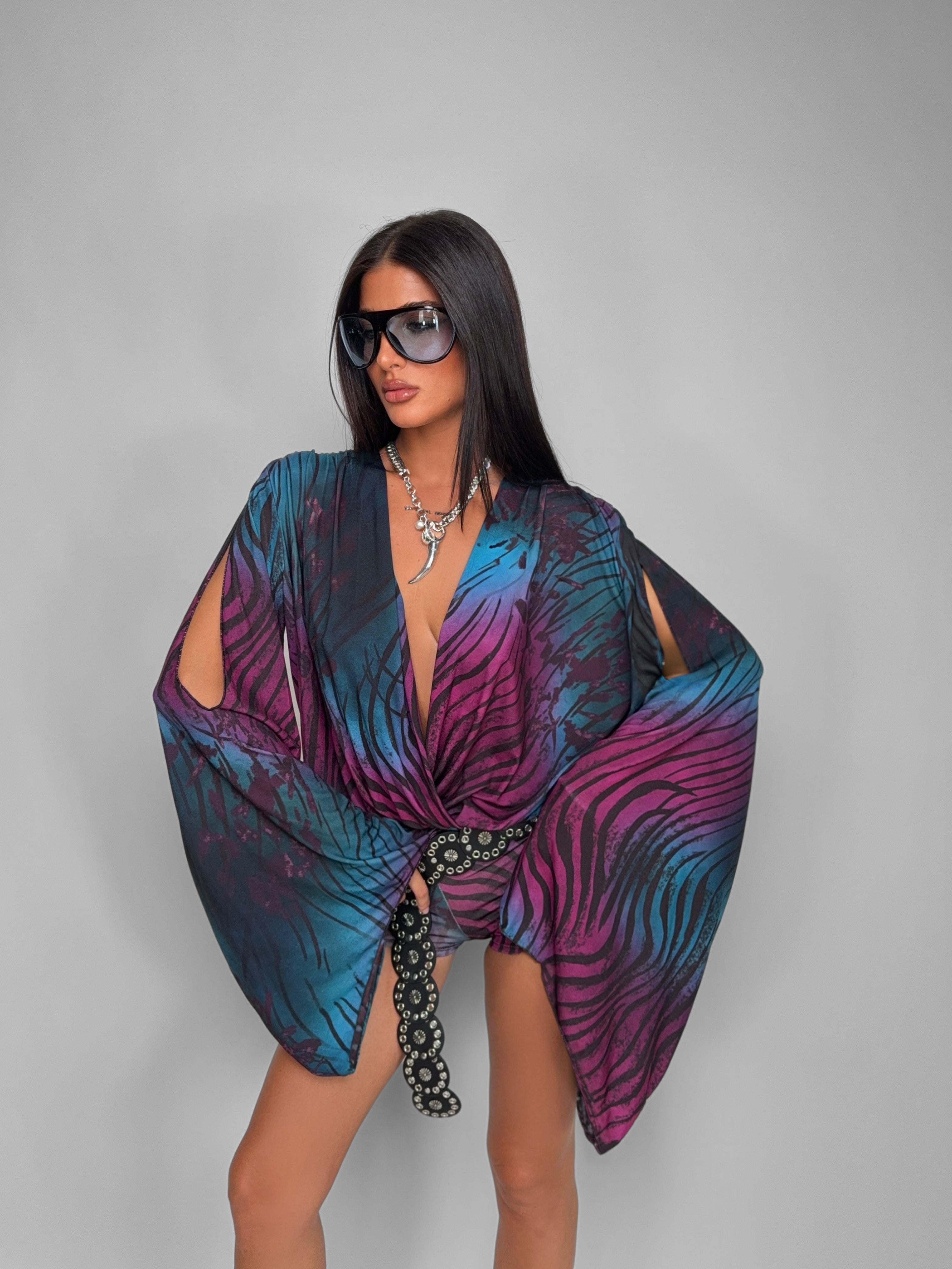 Abito Palm Paradise-Purple
