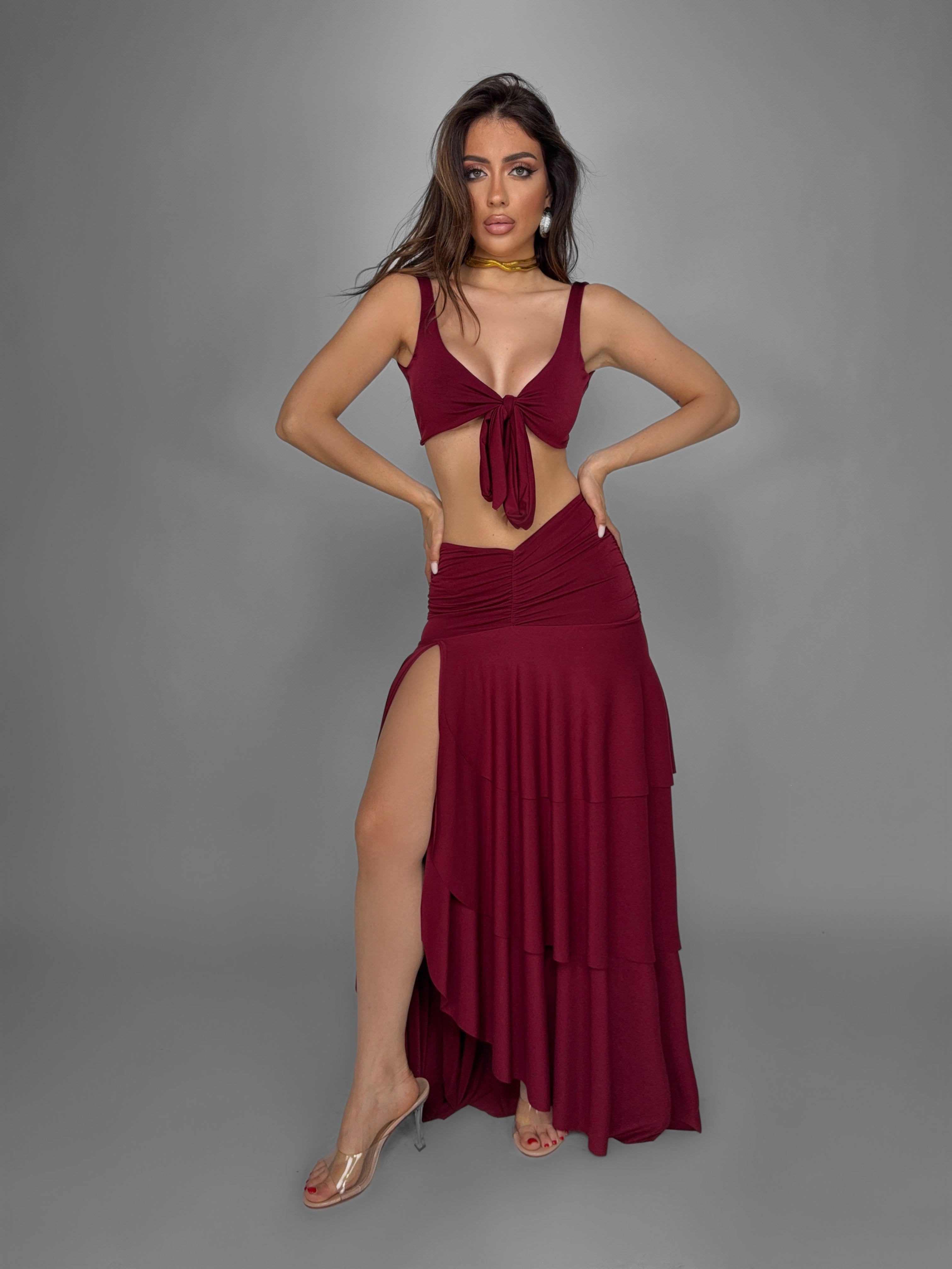 Sharp-Cherry Red Suit