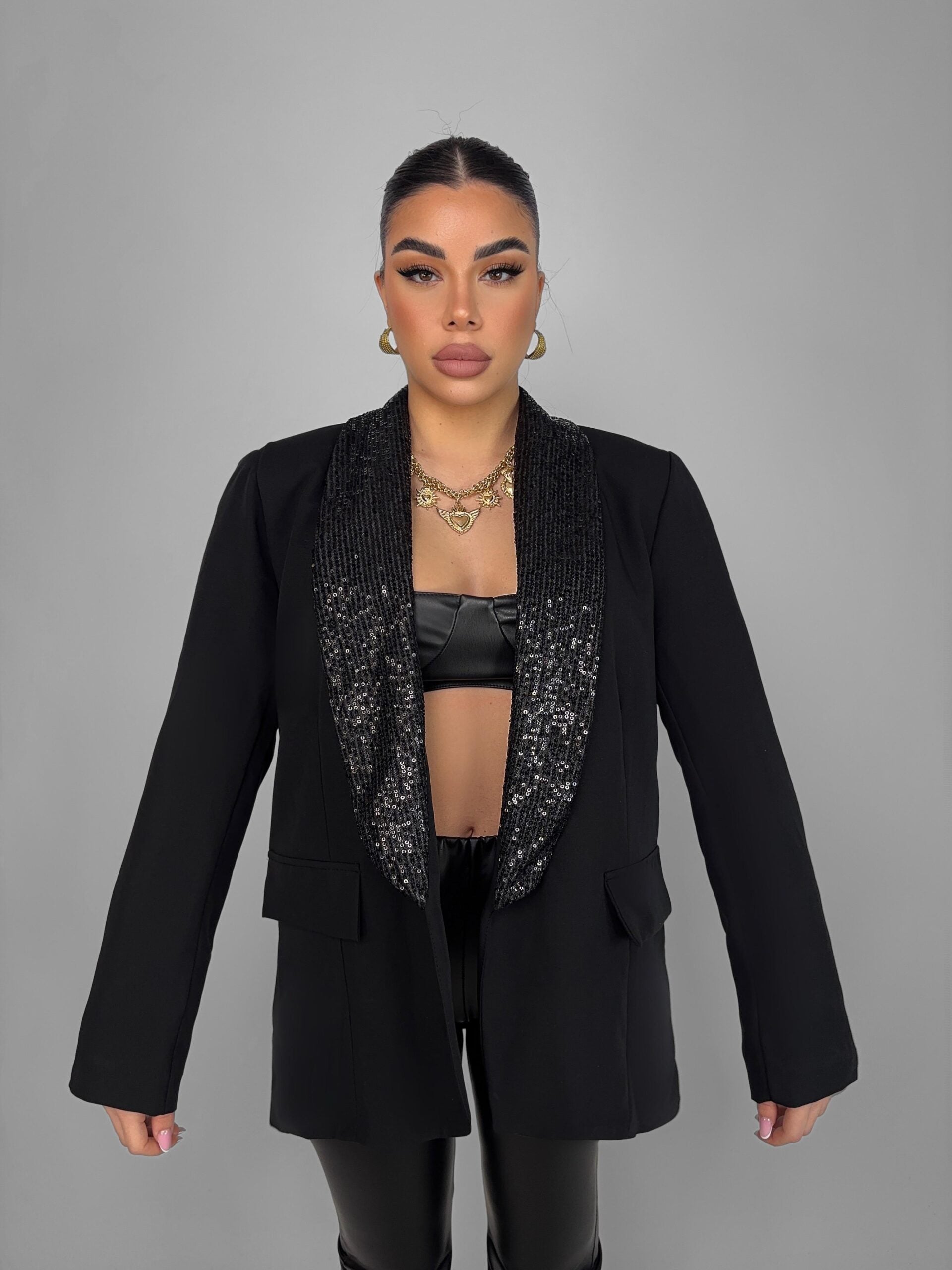 Giacca Sequin Night - Black