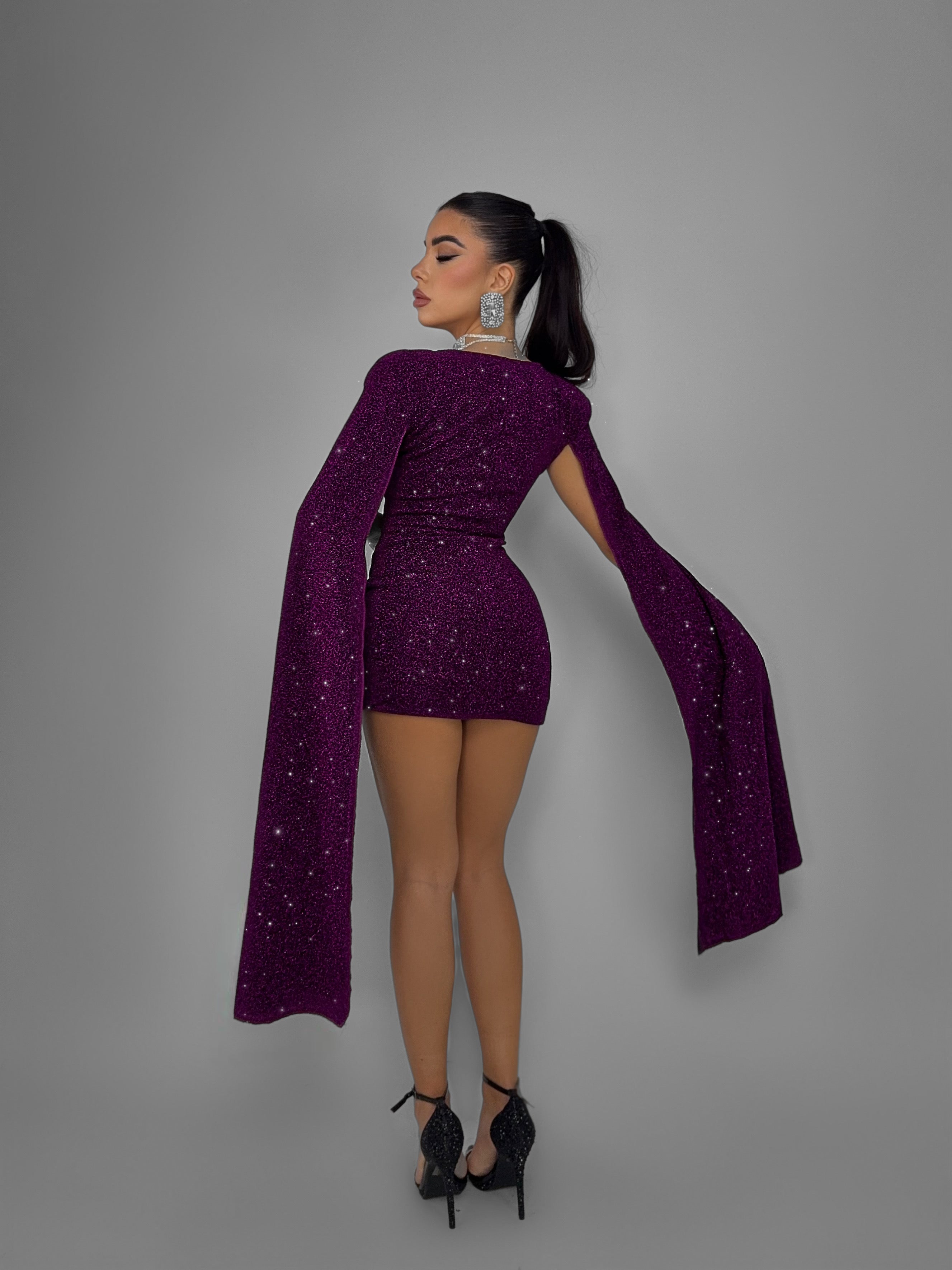 Abito Glitter Goddess - Violet