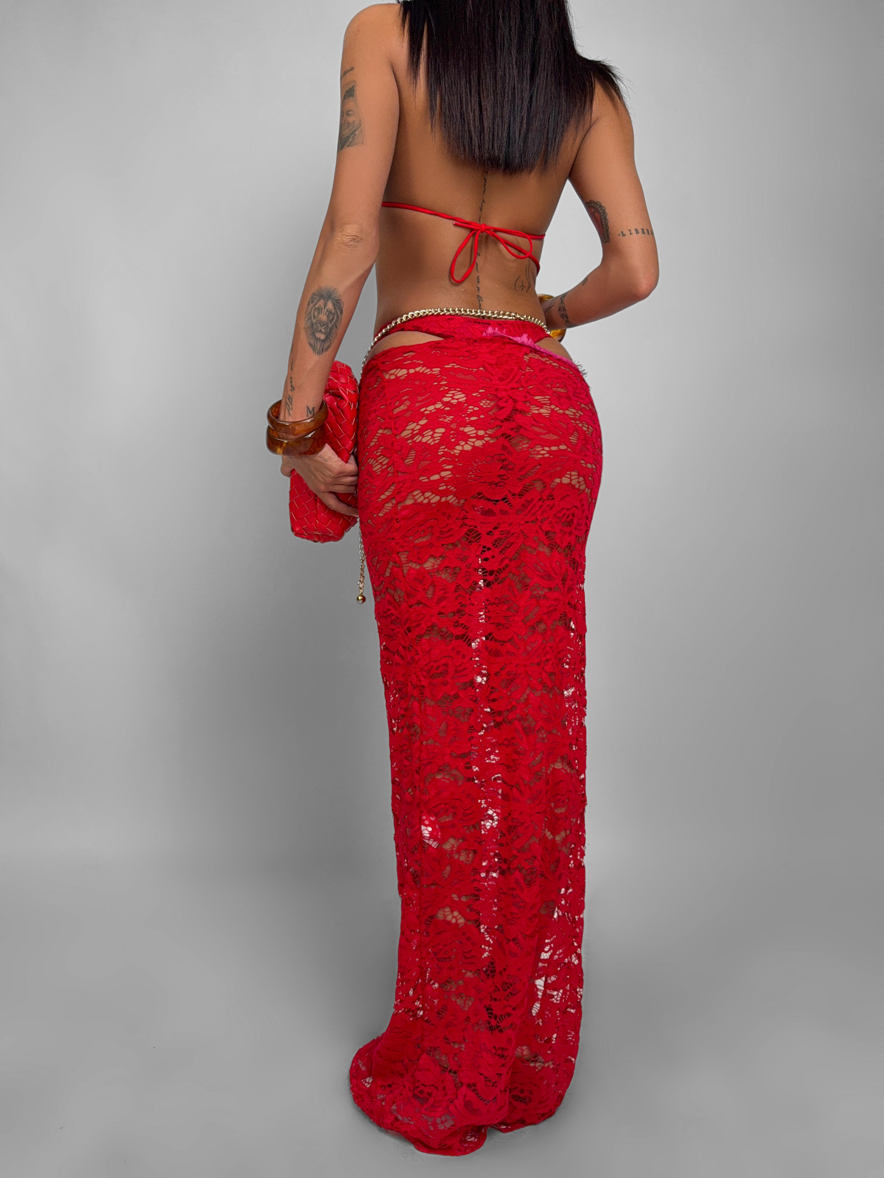 Set Bikini+Gonna Evie-Red