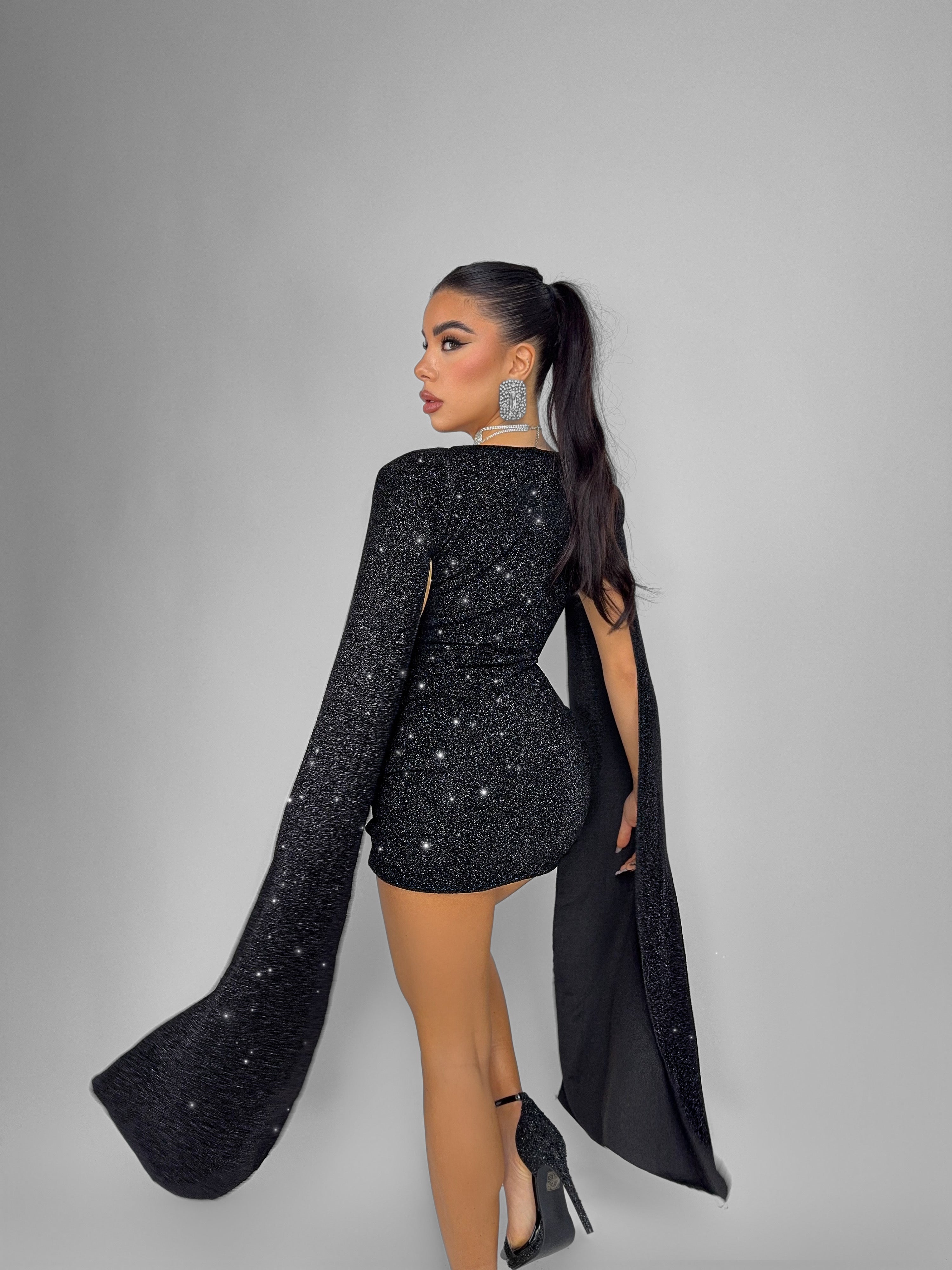 Abito Glitter Goddess - Black