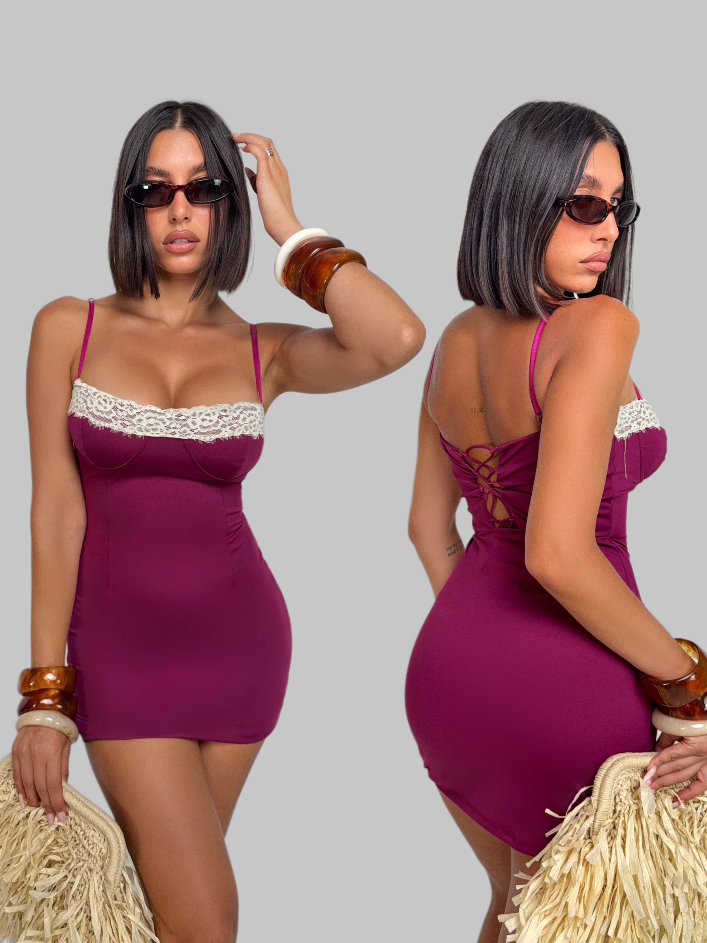 Abito Lace Secret-Purple