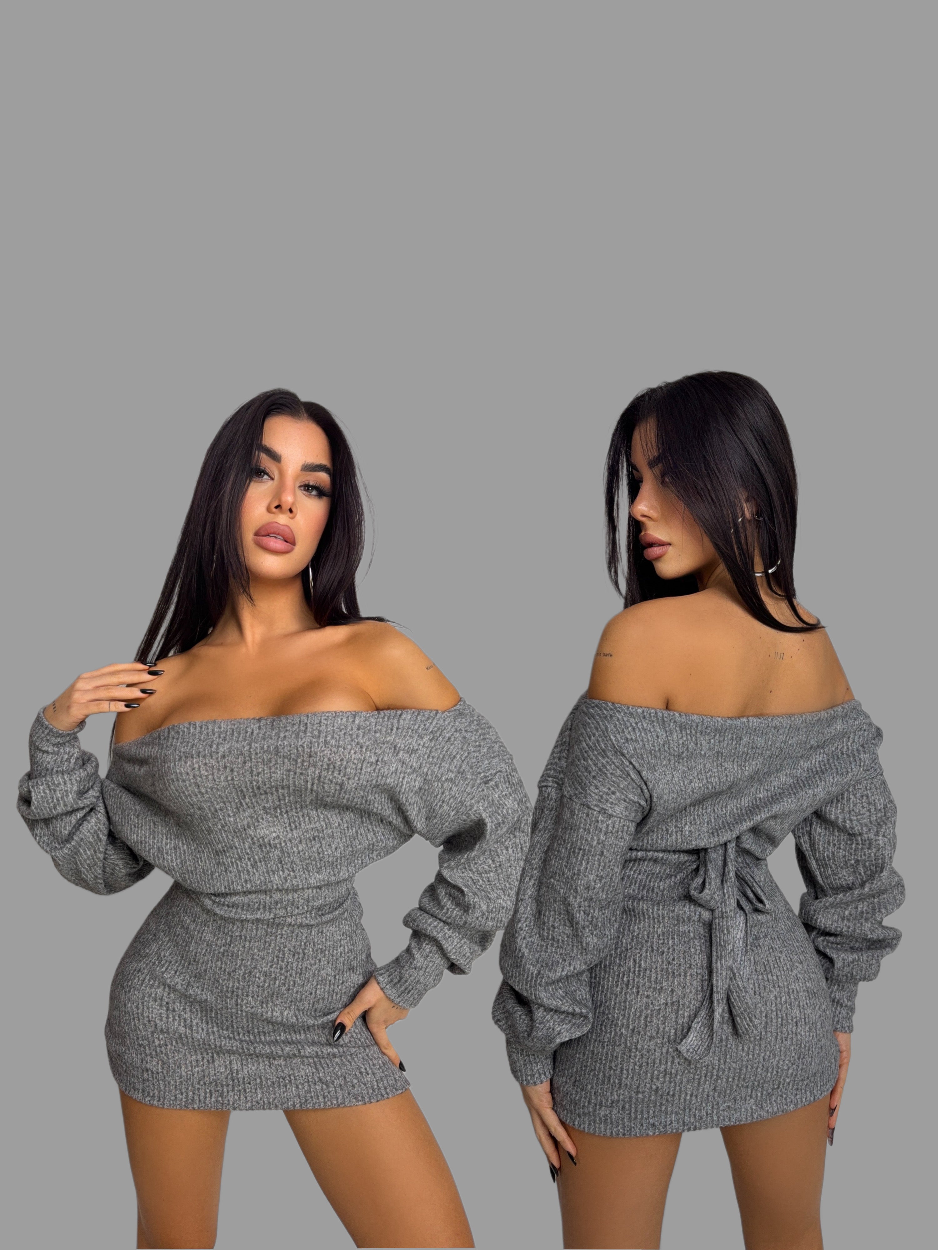 Maxi Maglione Shaping Effect-Grey