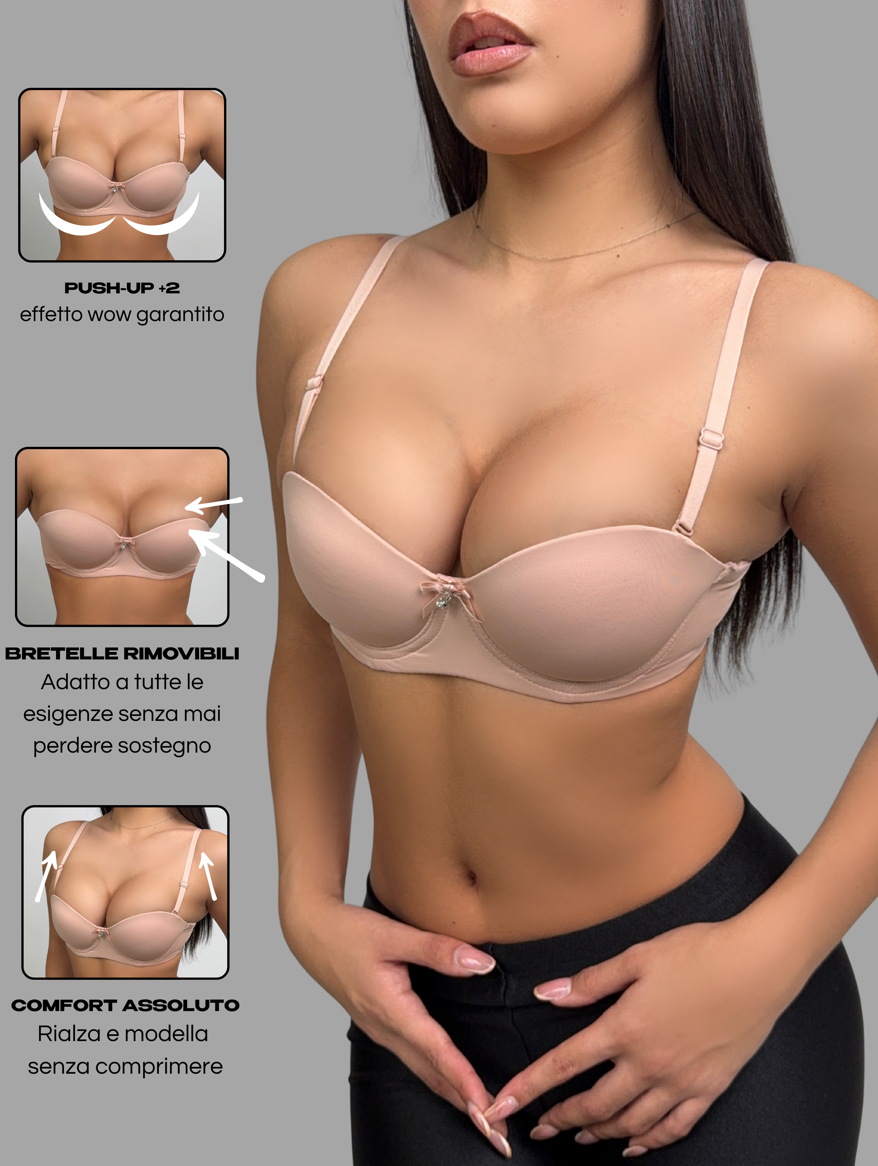 Reggiseno Balcony Super Push-Up-Skin