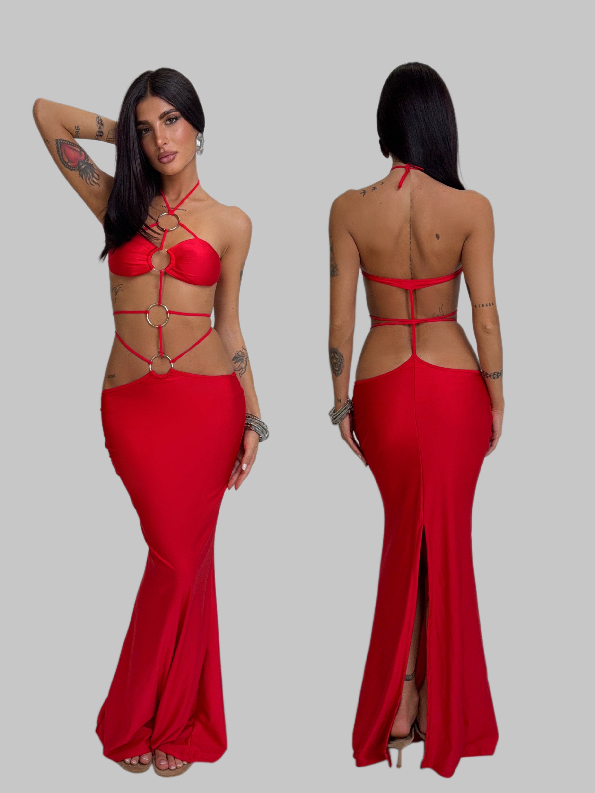 Abito Ring Accent-Red