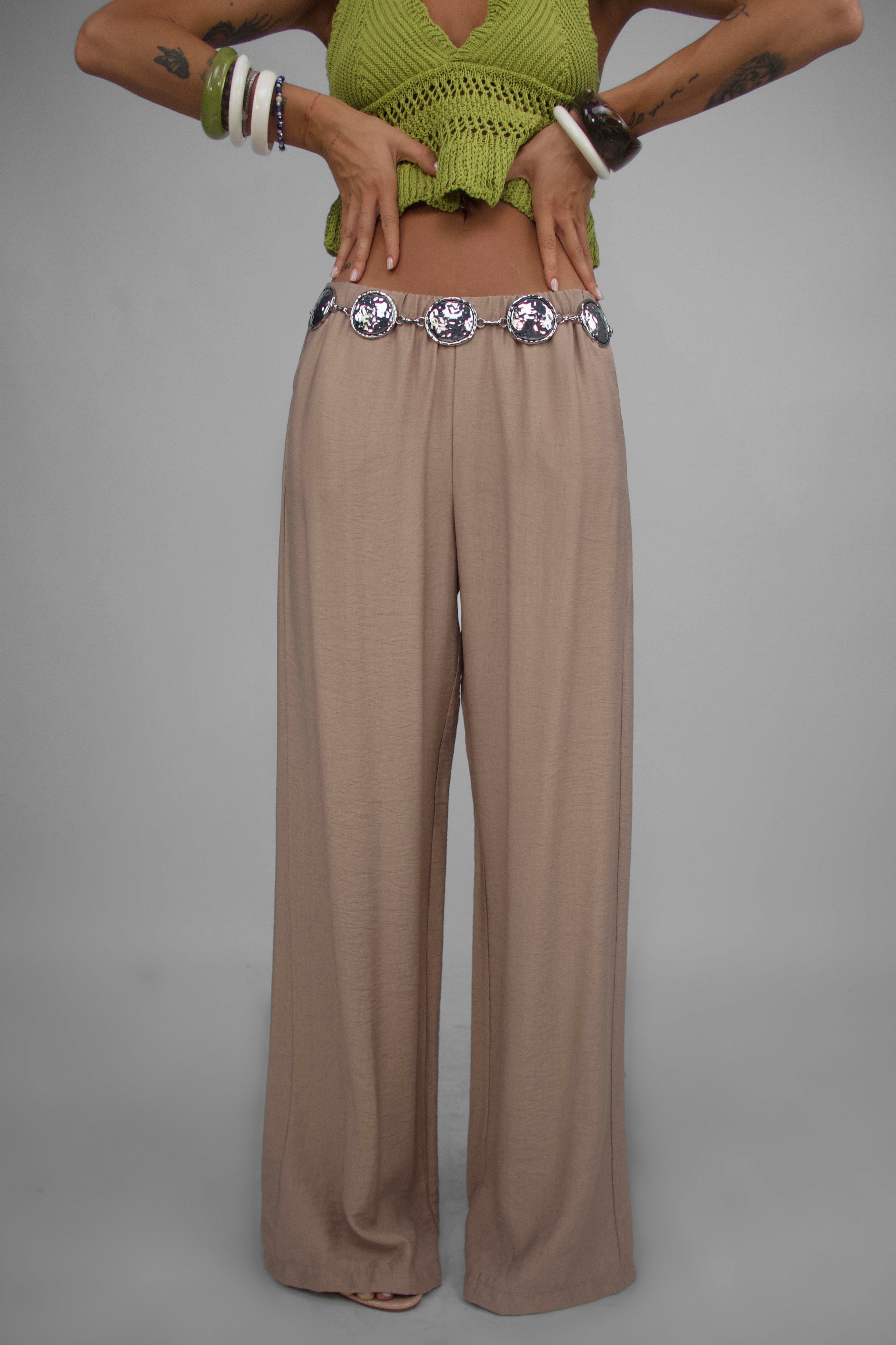 Pantalone Street Style-Beige