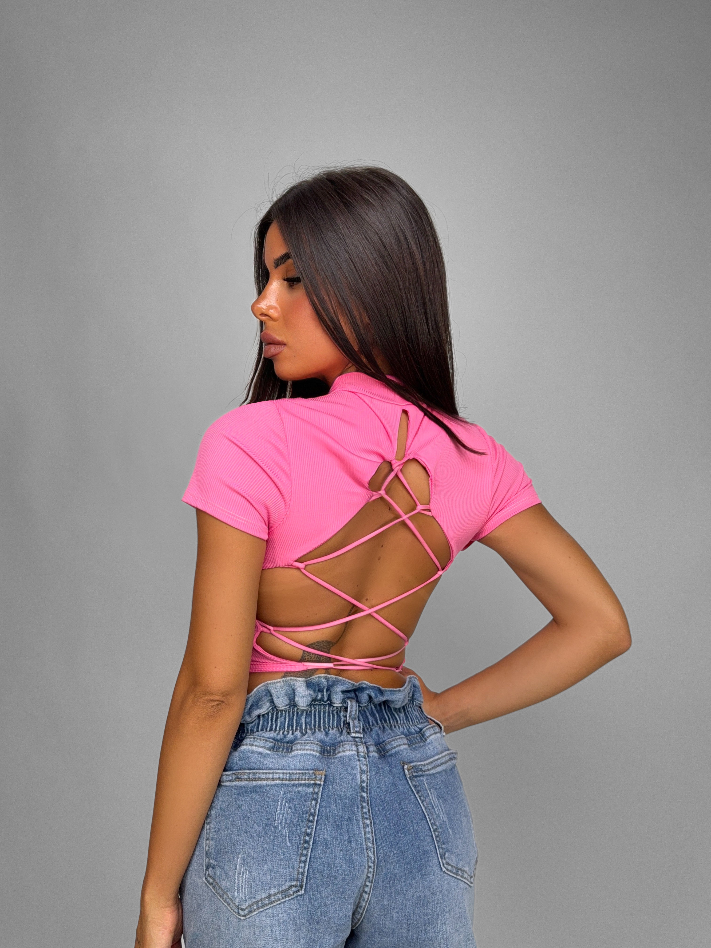 Top Strappy Back-Pink