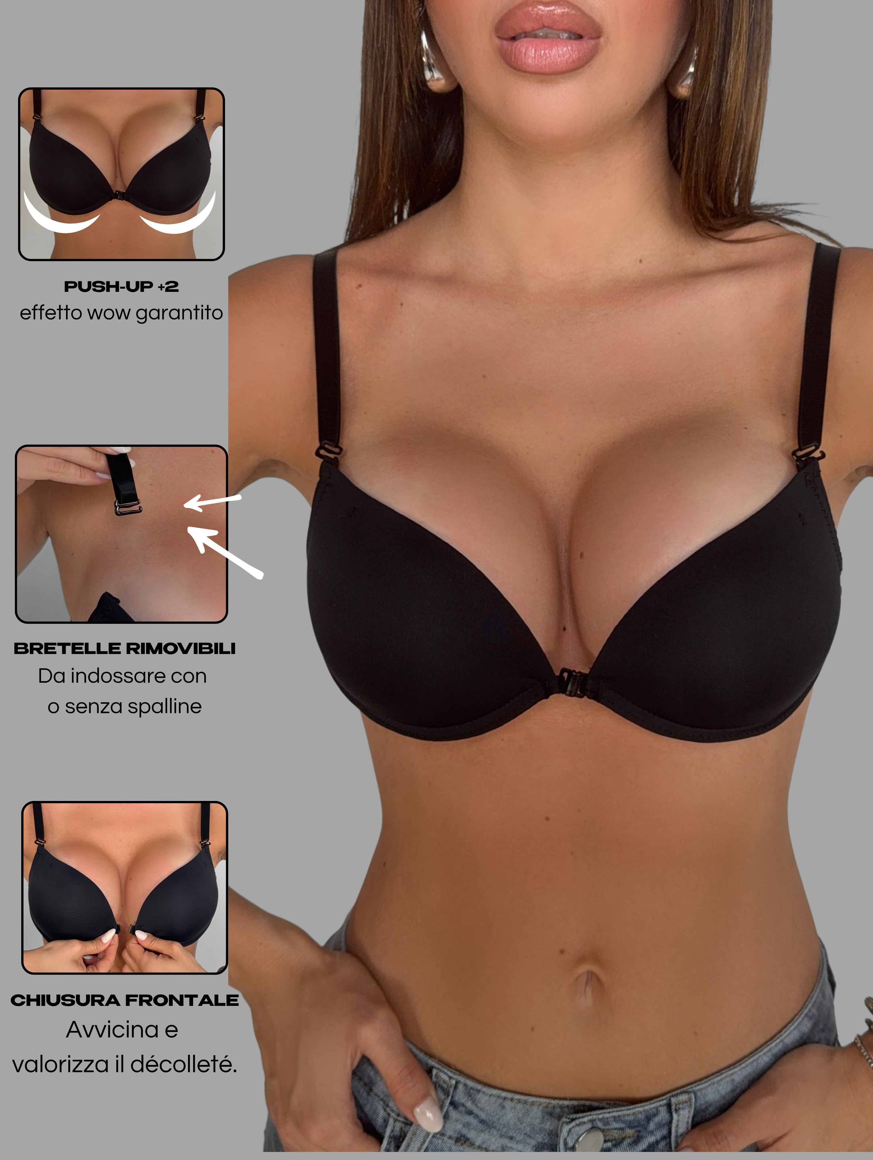 Reggiseno Frontal Open Push Up