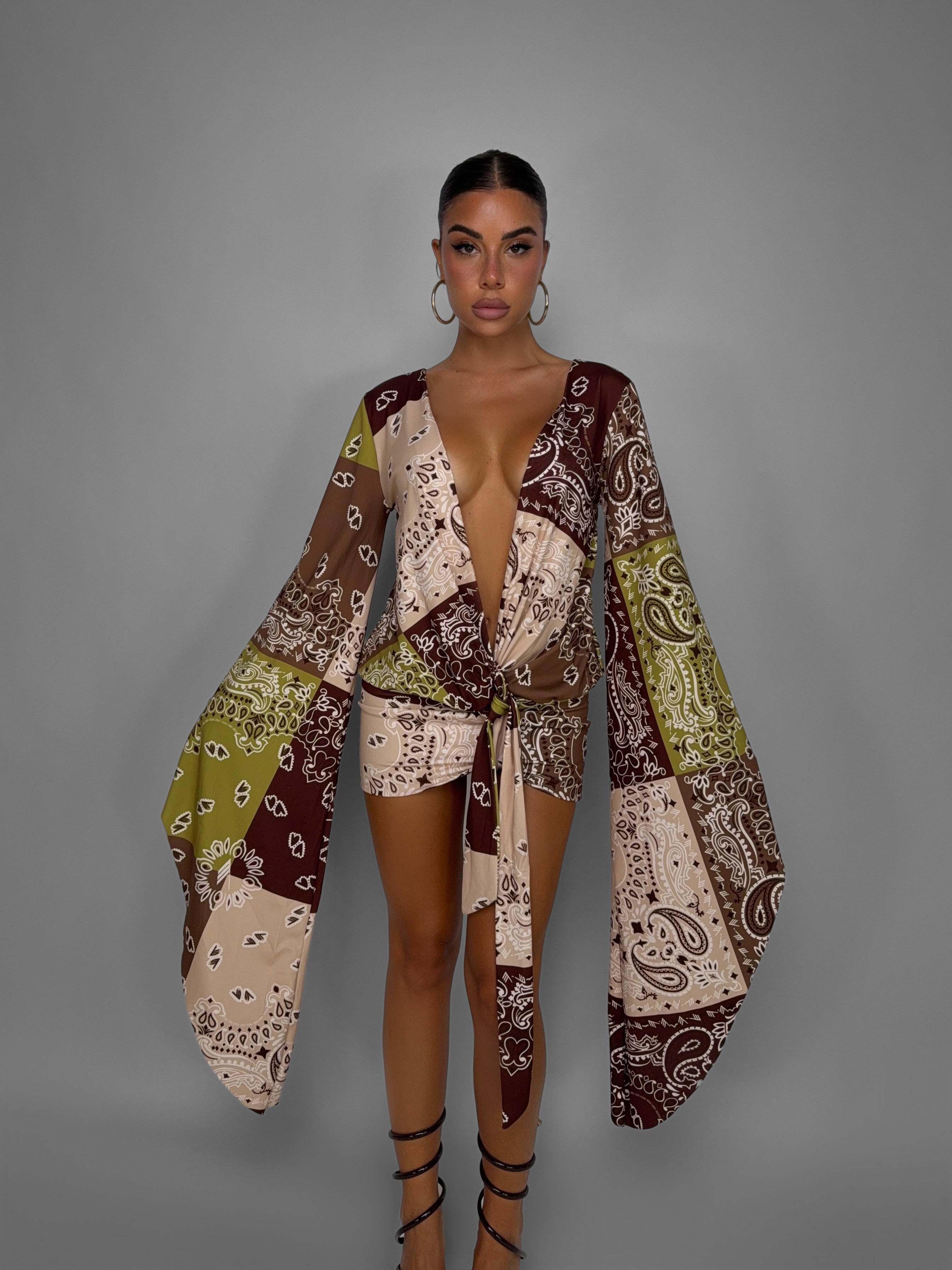 Abito Flare-Brown
