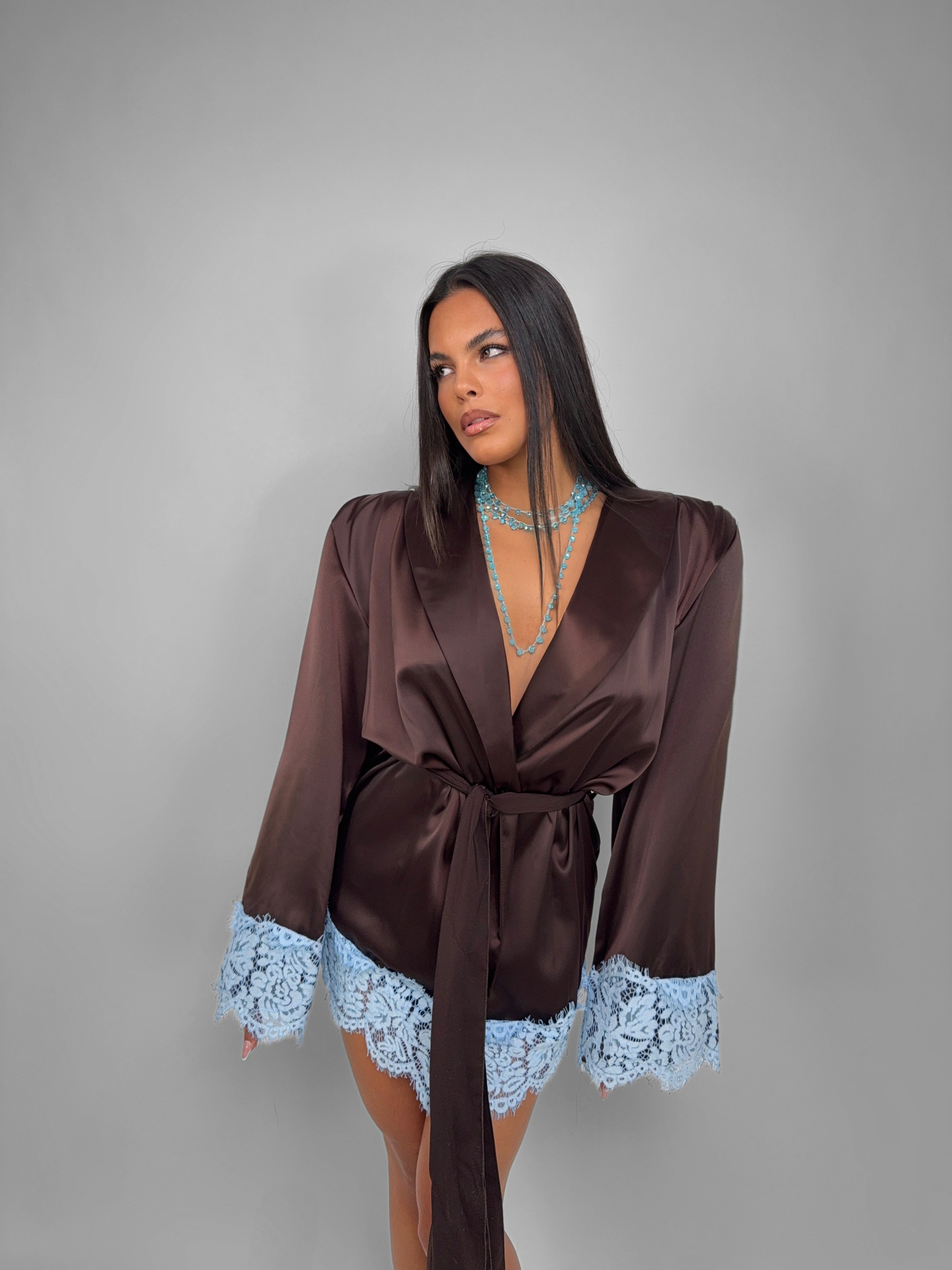 Abito Lace Divine-Light Blue