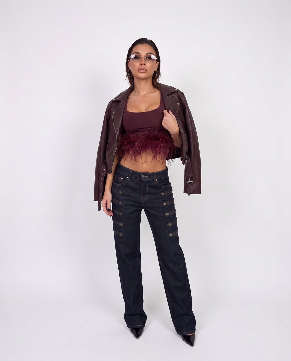 Total Look Feather Touch-Cherry Red