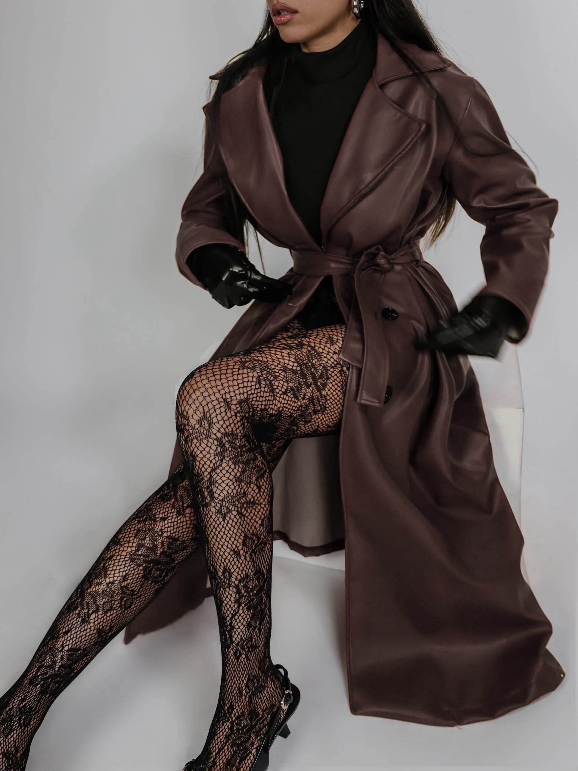 Trench Leather Mania - Brown