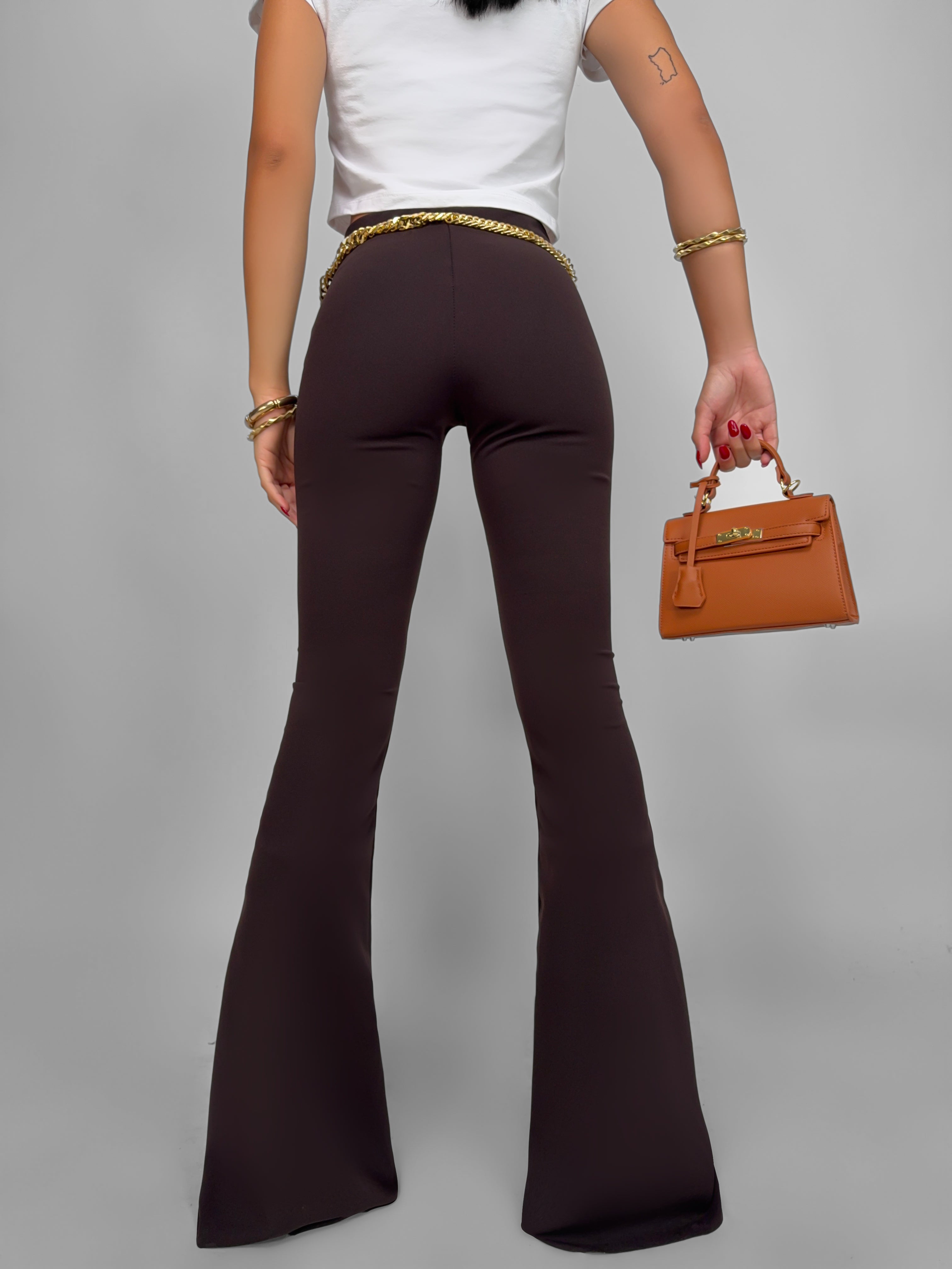 Pantalone Wide Leg - Brown