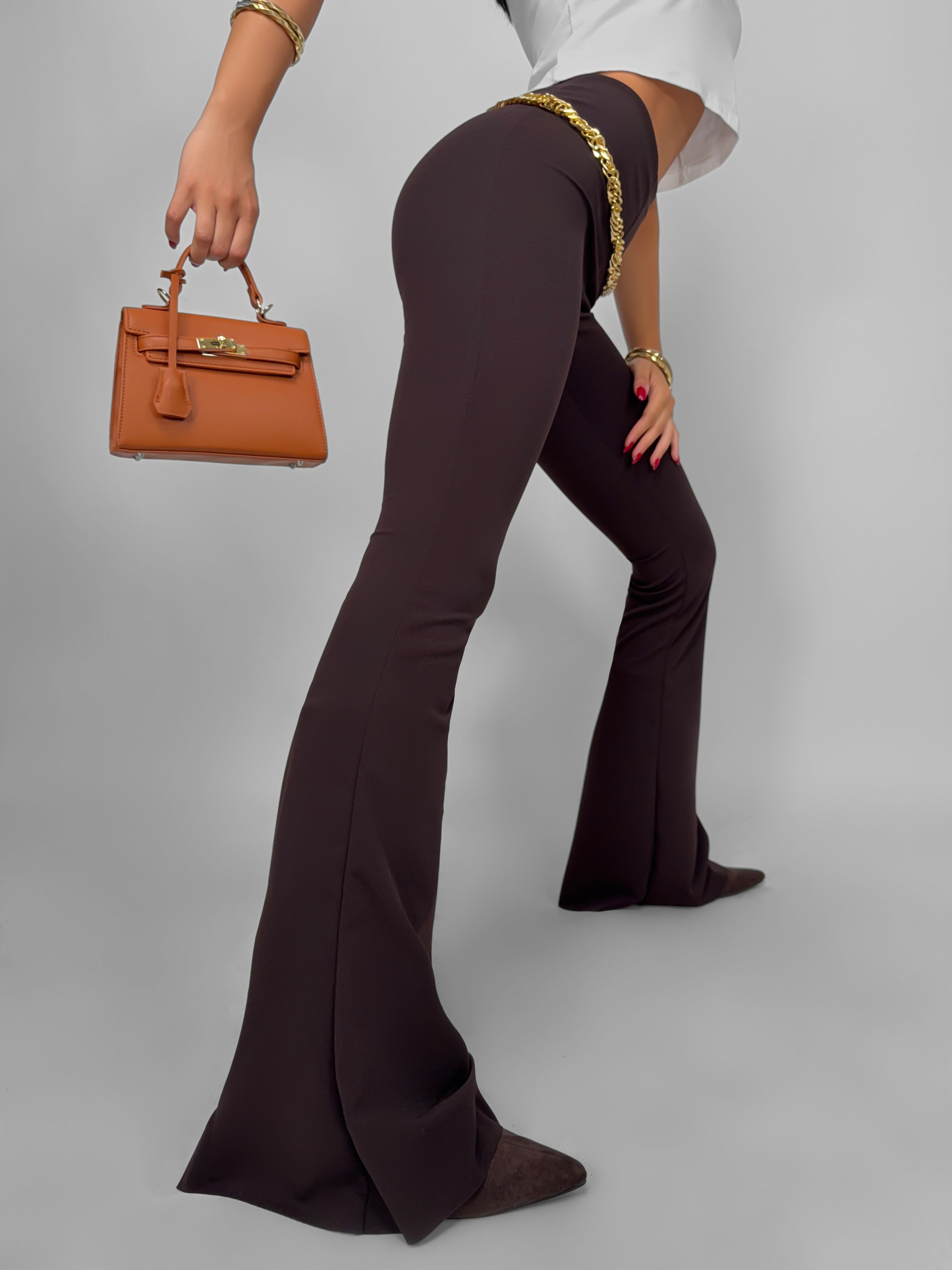 Pantalone Wide Leg - Brown