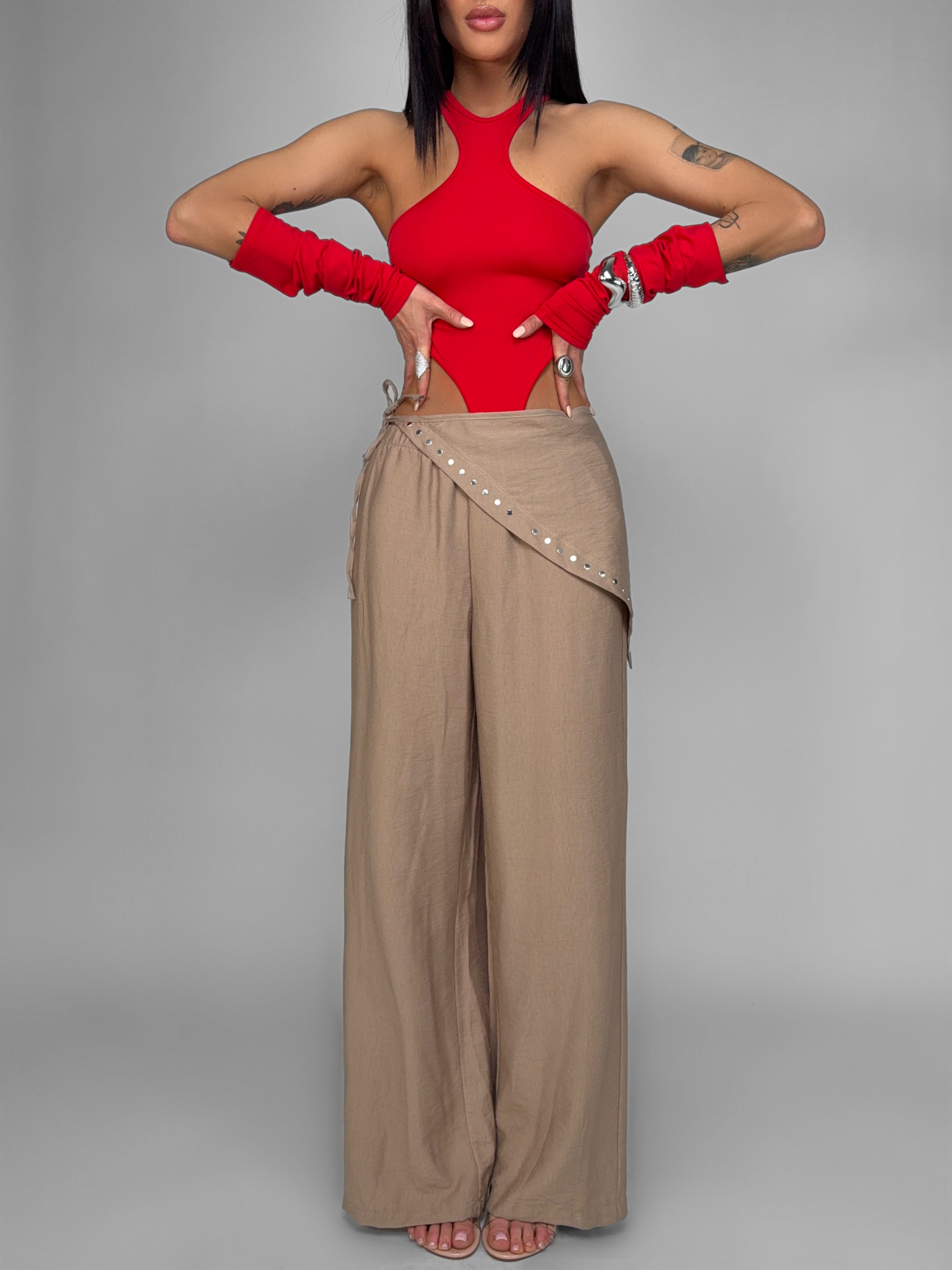 Pantalone Street Style-Beige