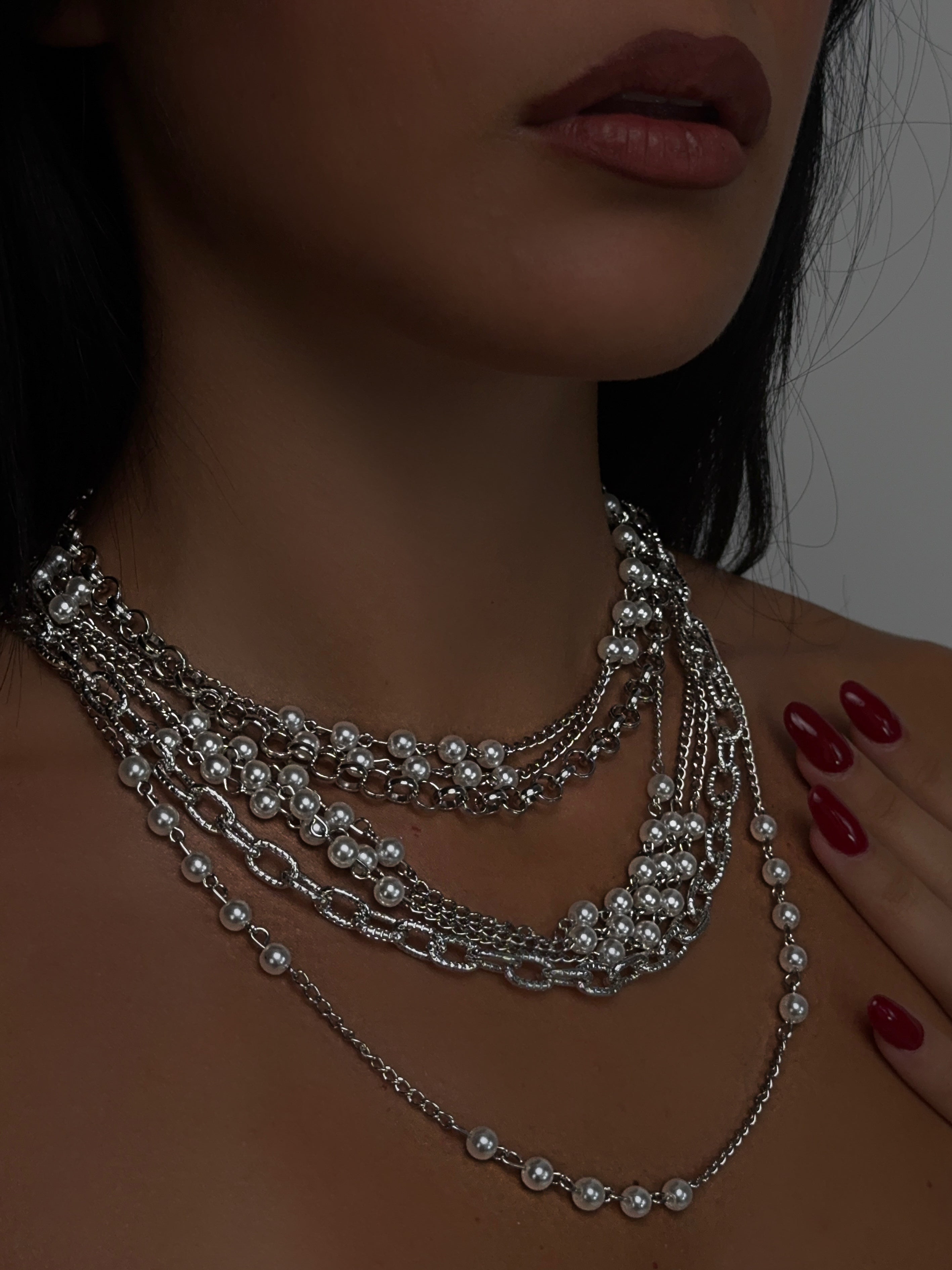 Collana Silver Beads