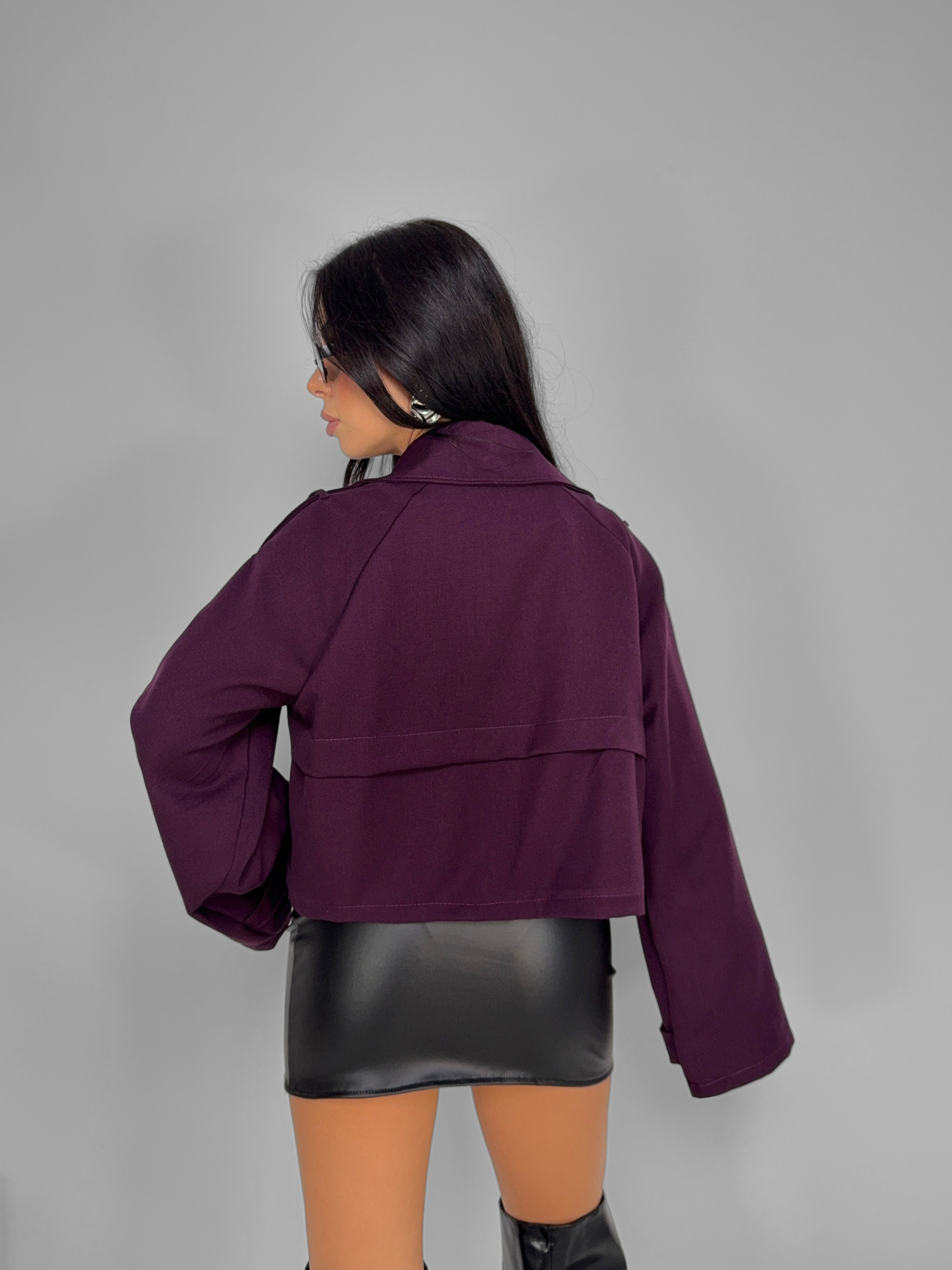 Cappotto Short Coat-Wine