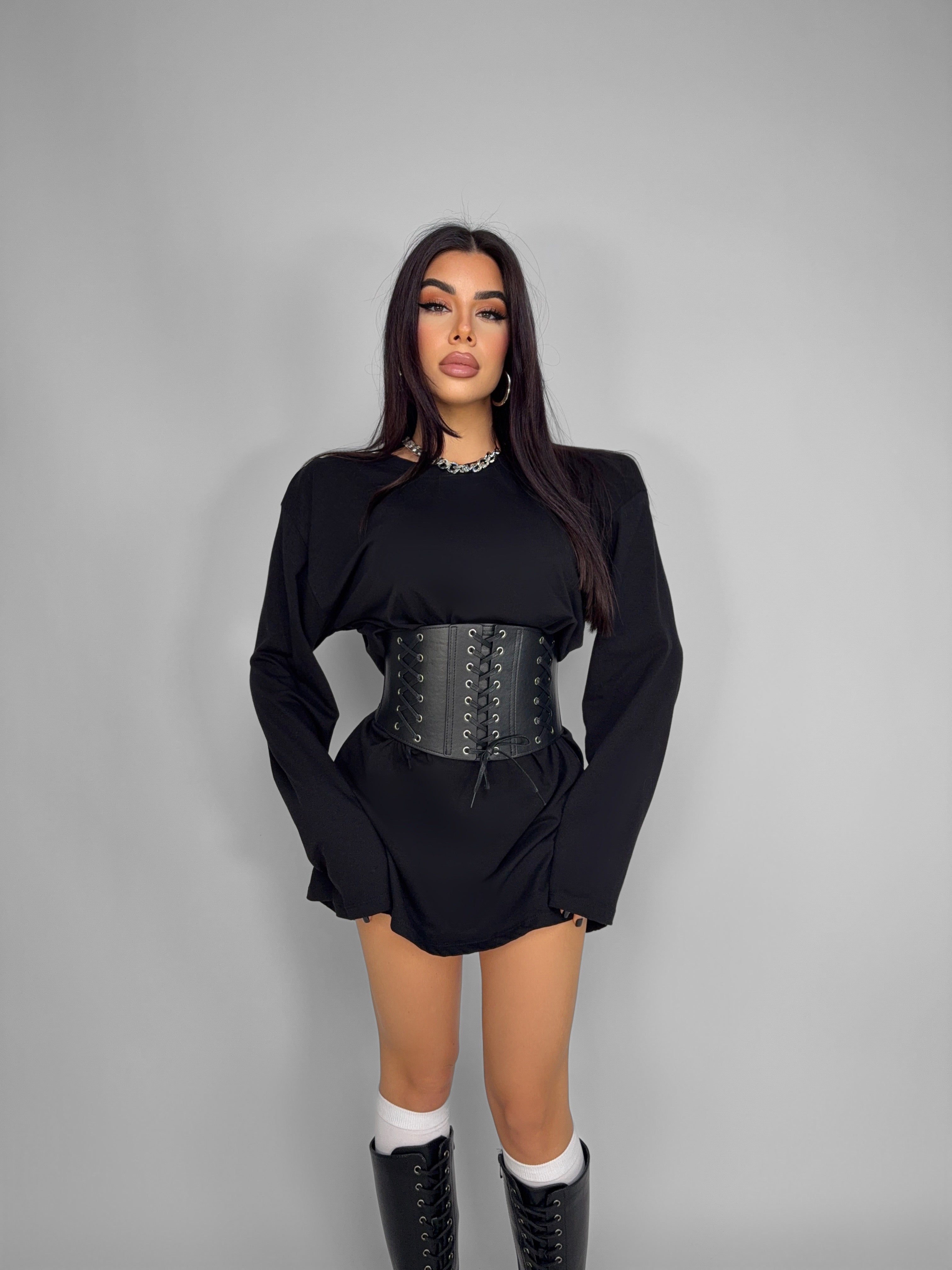 Maxi Maglia Mega Shoulder-Black