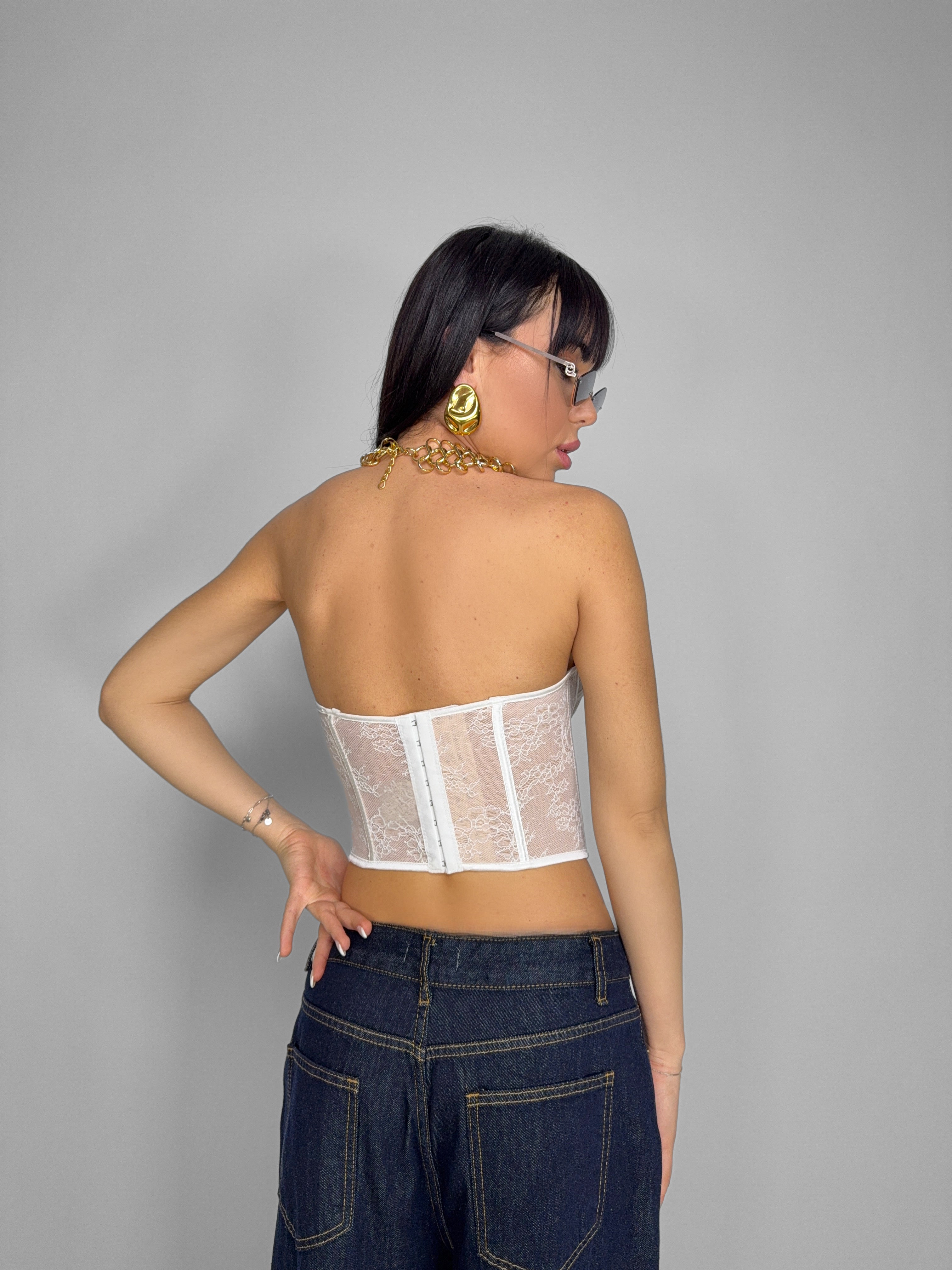 Corset Romantic Lace-White
