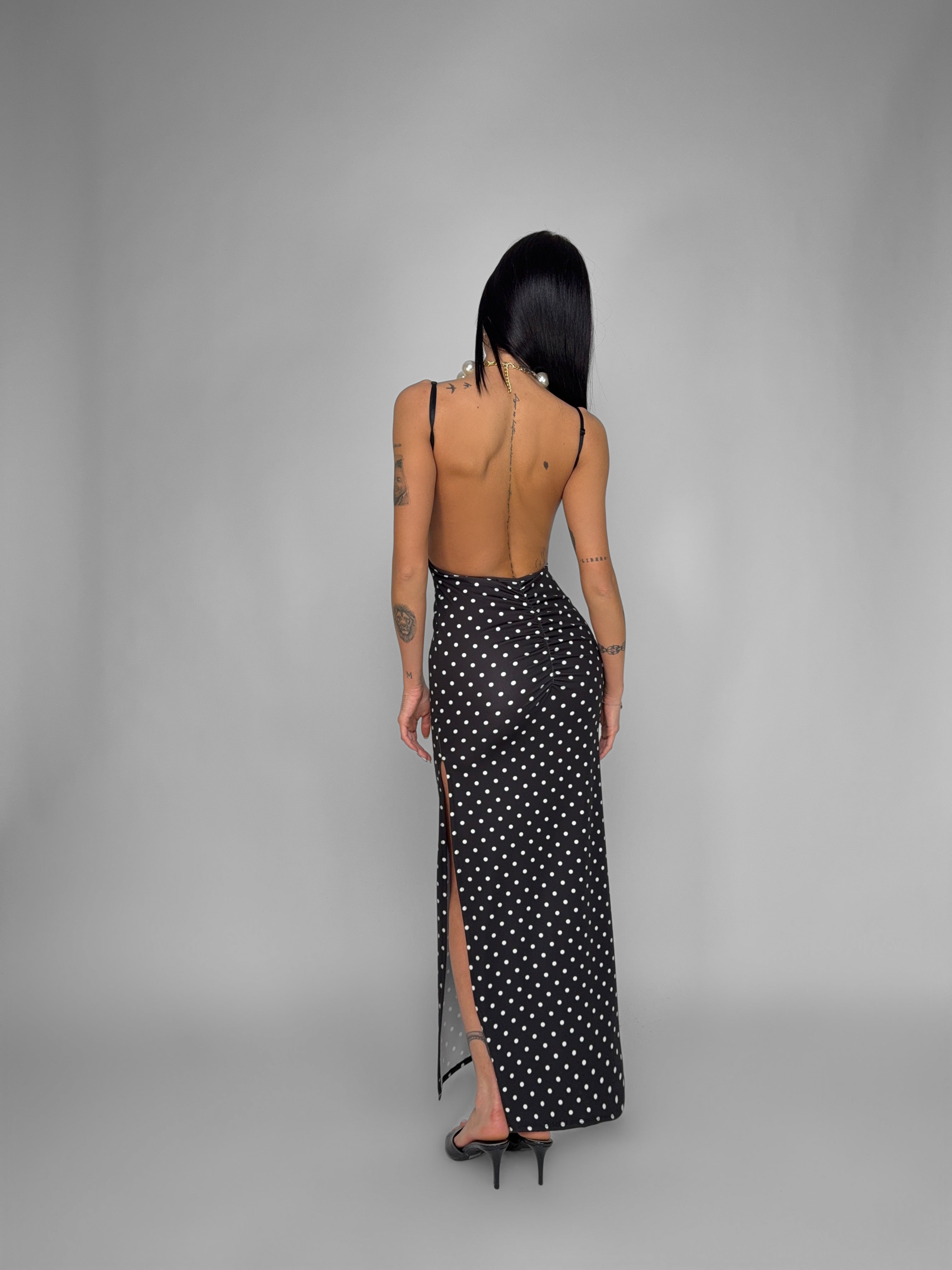 Abito Romantic Dot-Black