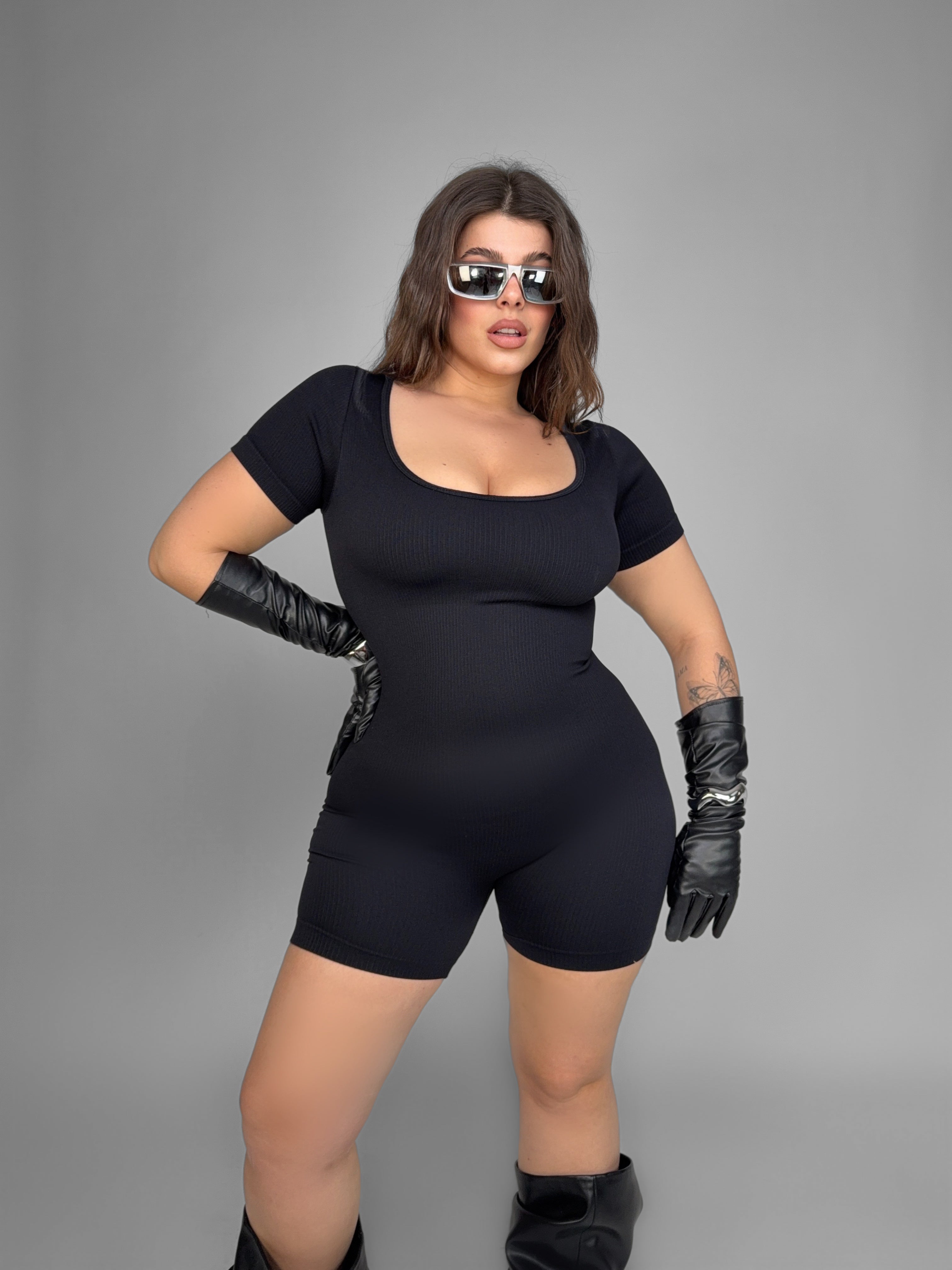 CURVY FIT - Tuta True Rib