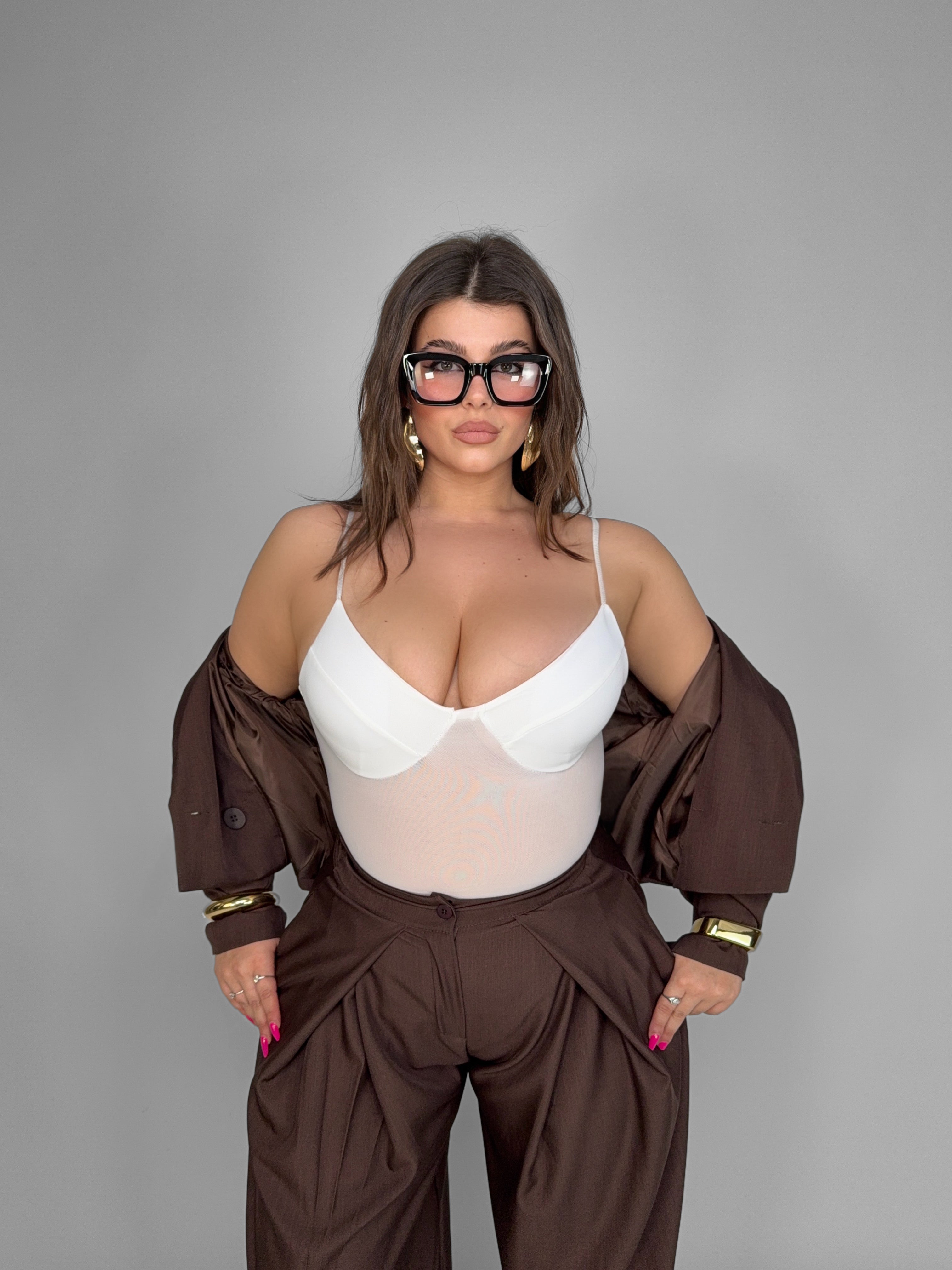 CURVY FIT - Body Classic Fit-White