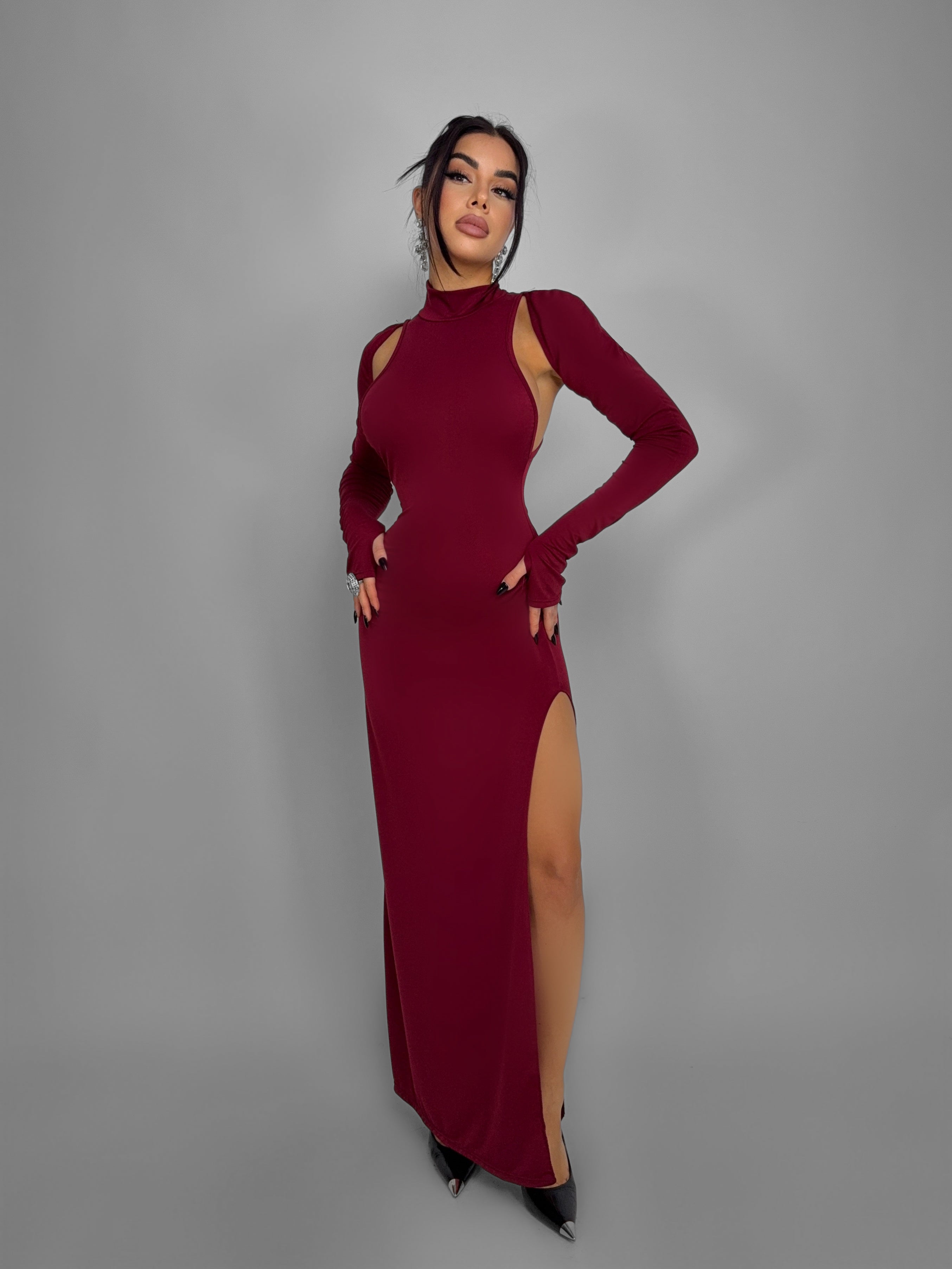 Abito Night Angel-Cherry red