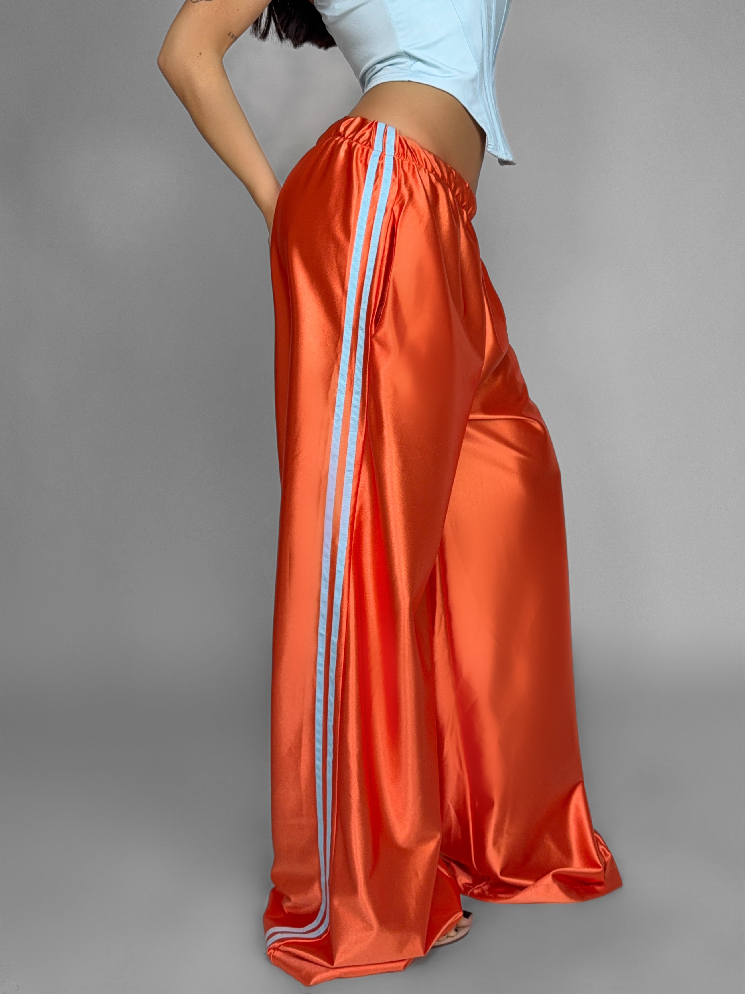 Shiny Side Trousers - Orange