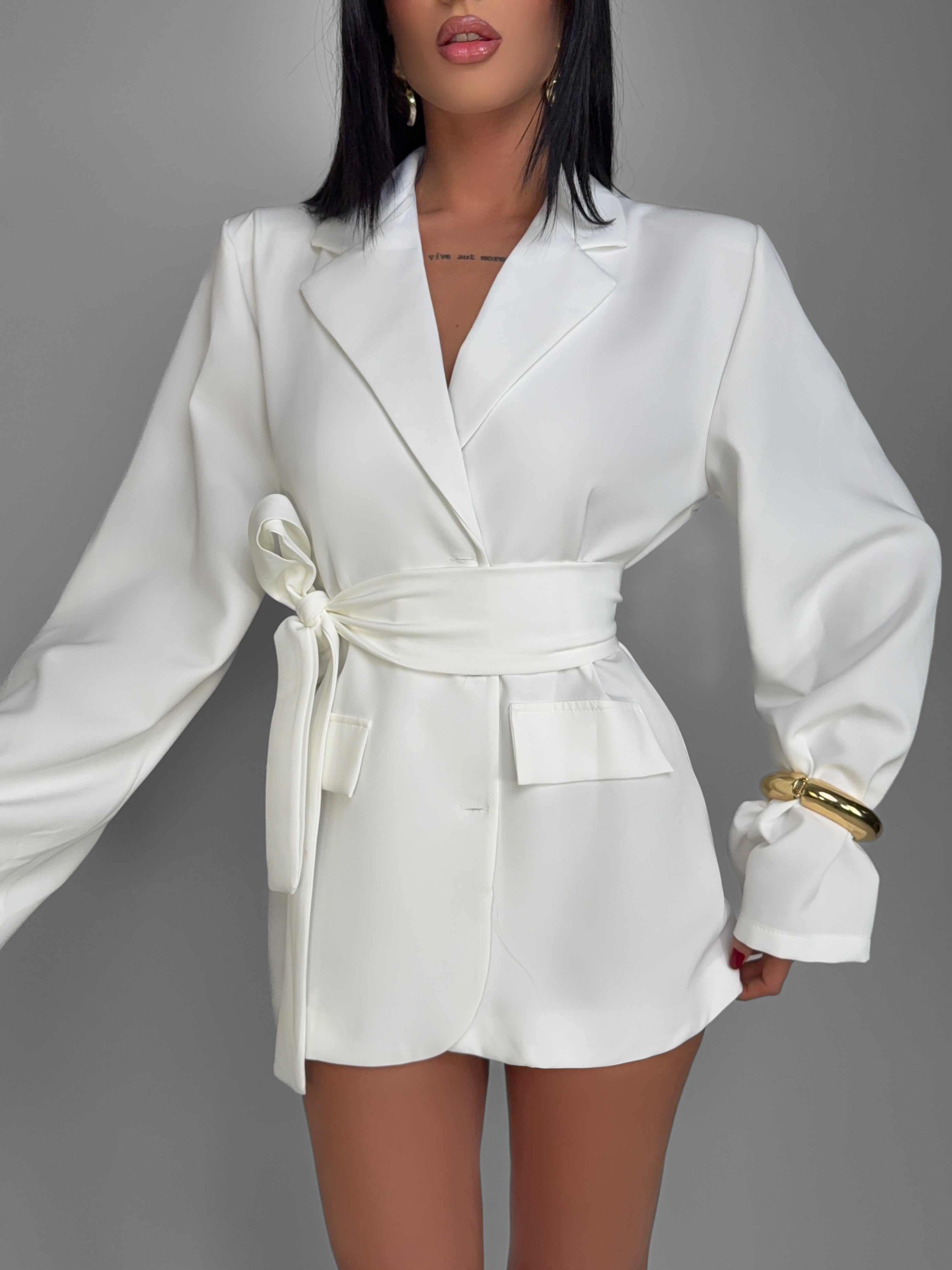 Abito/Giacca Wrap-White