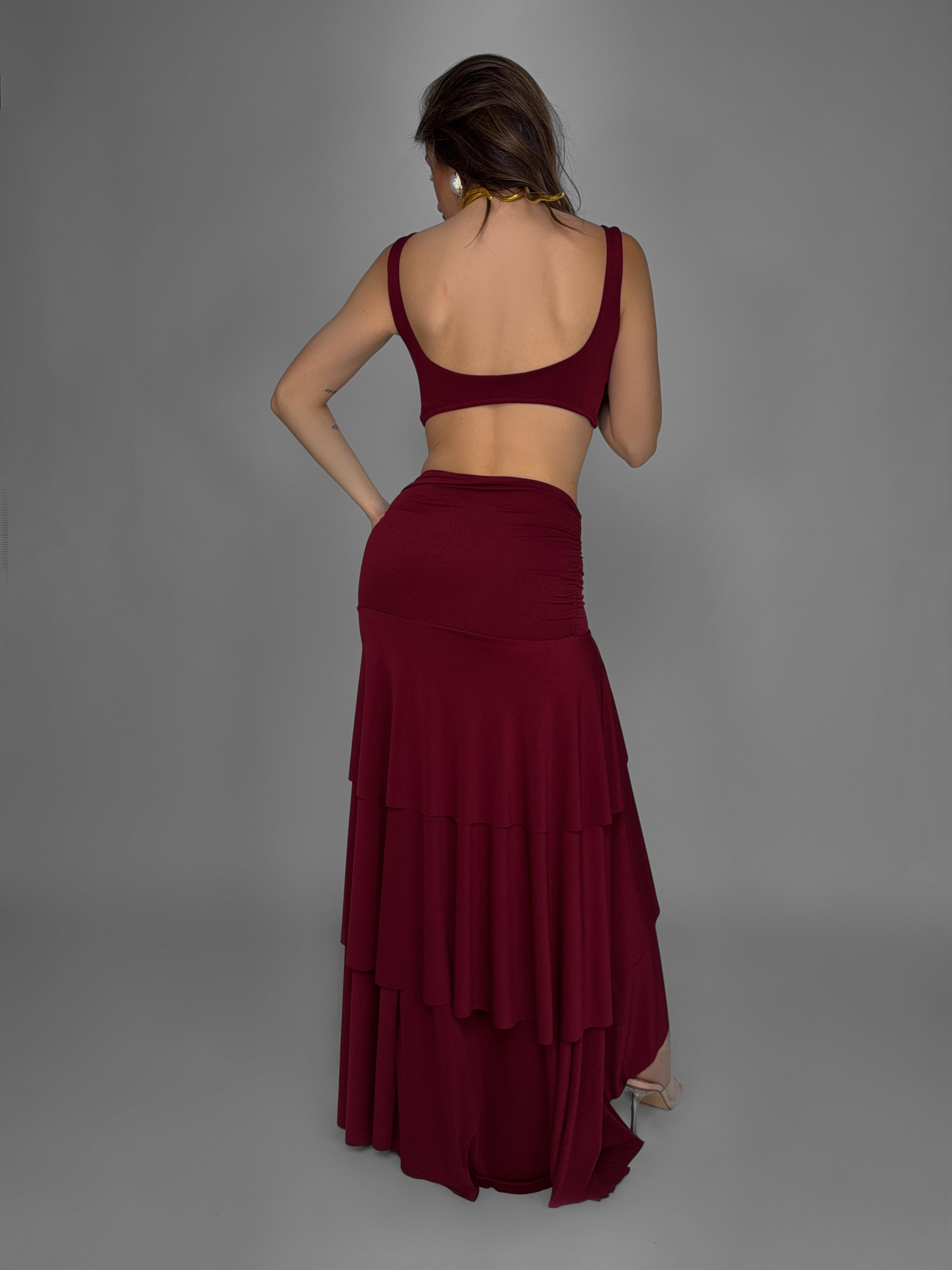 Sharp-Cherry Red Suit