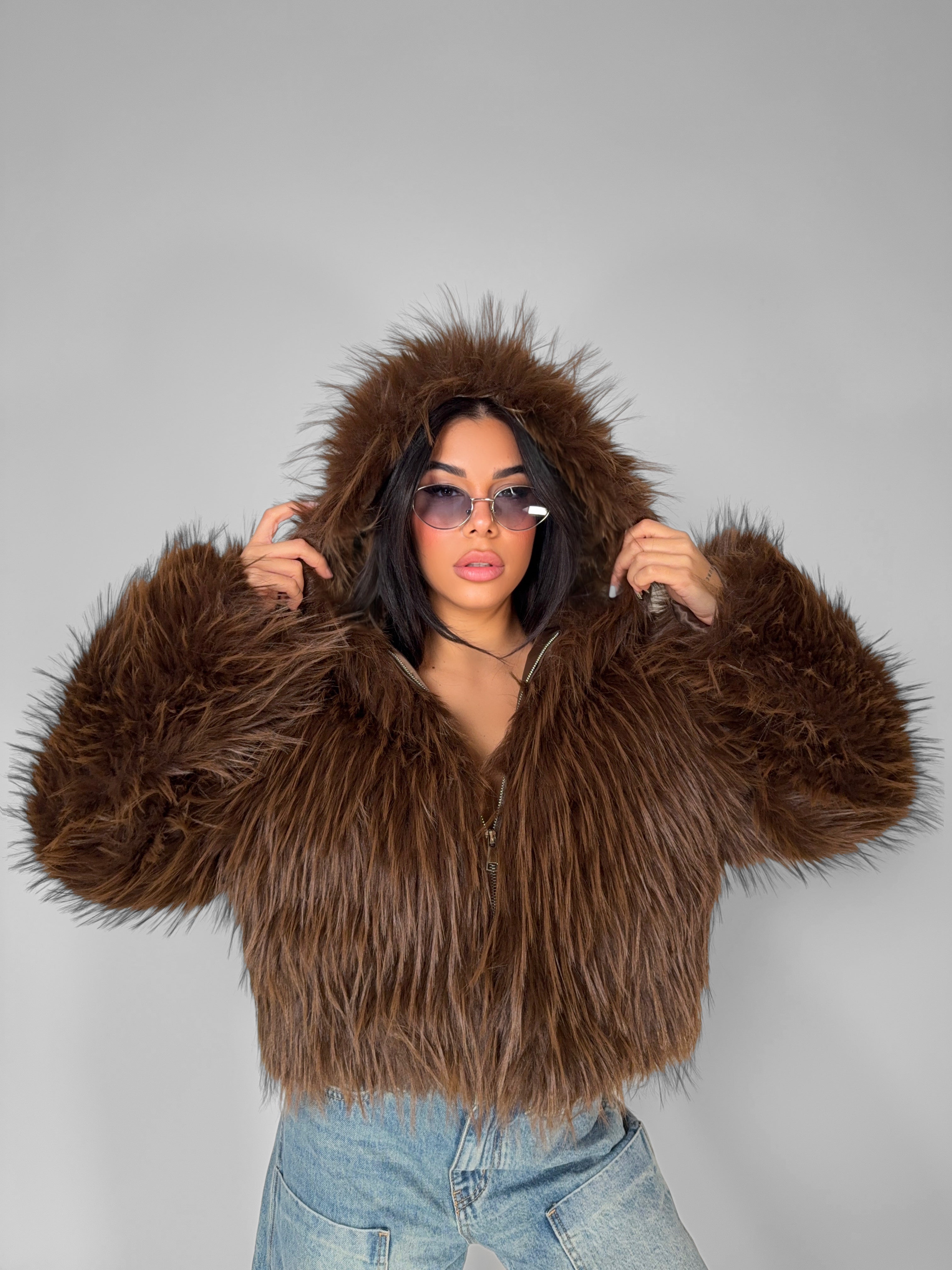 Pelliccia Zip Me Up - Brown