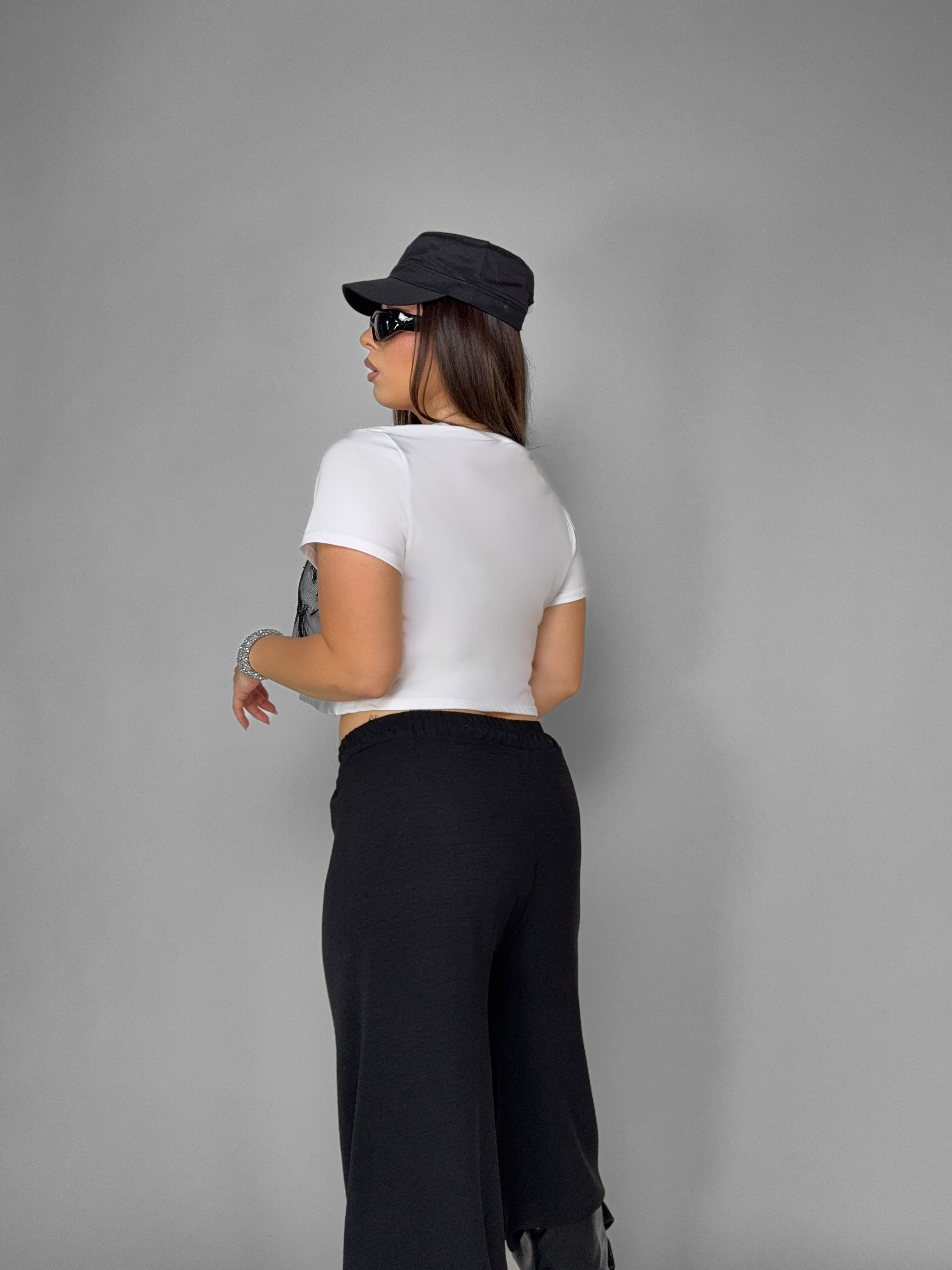 CURVY FIT - Top in pizzo a strati