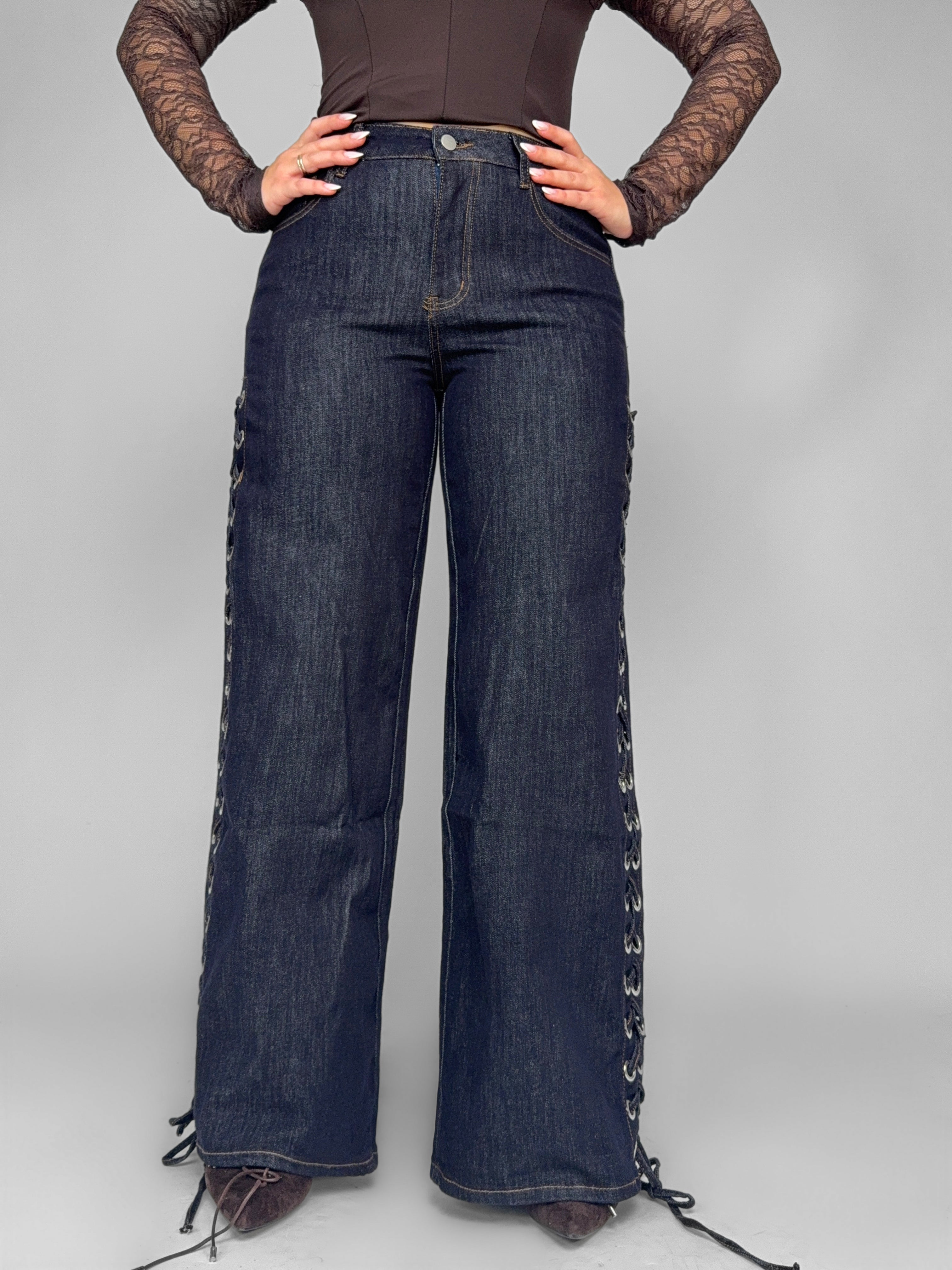 CURVY FIT - Side Hot Jeans