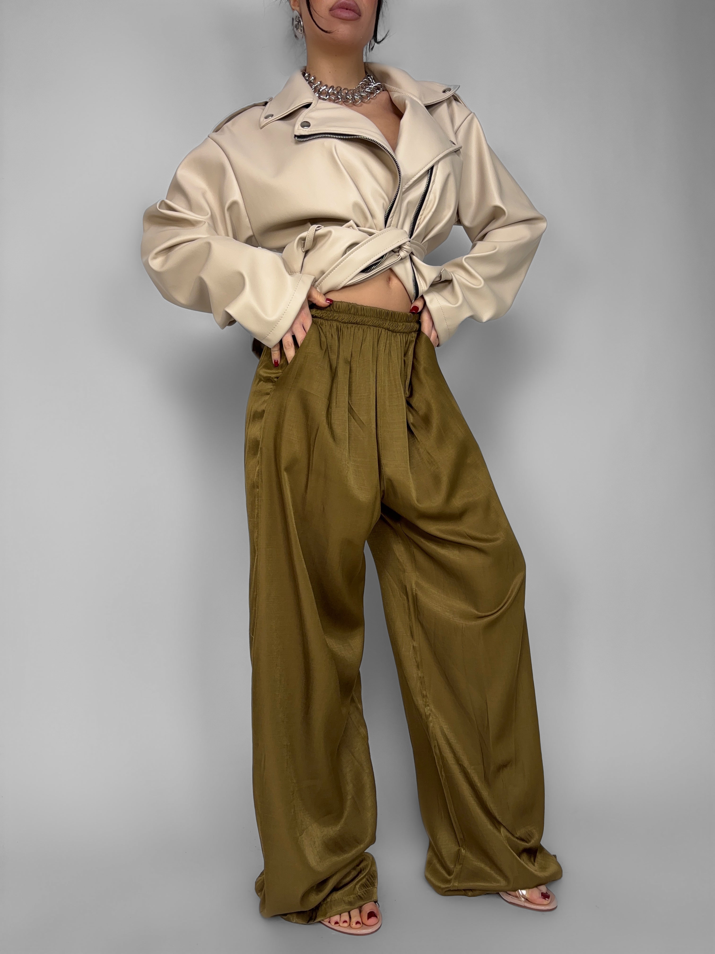 Pantalone Glossy Green