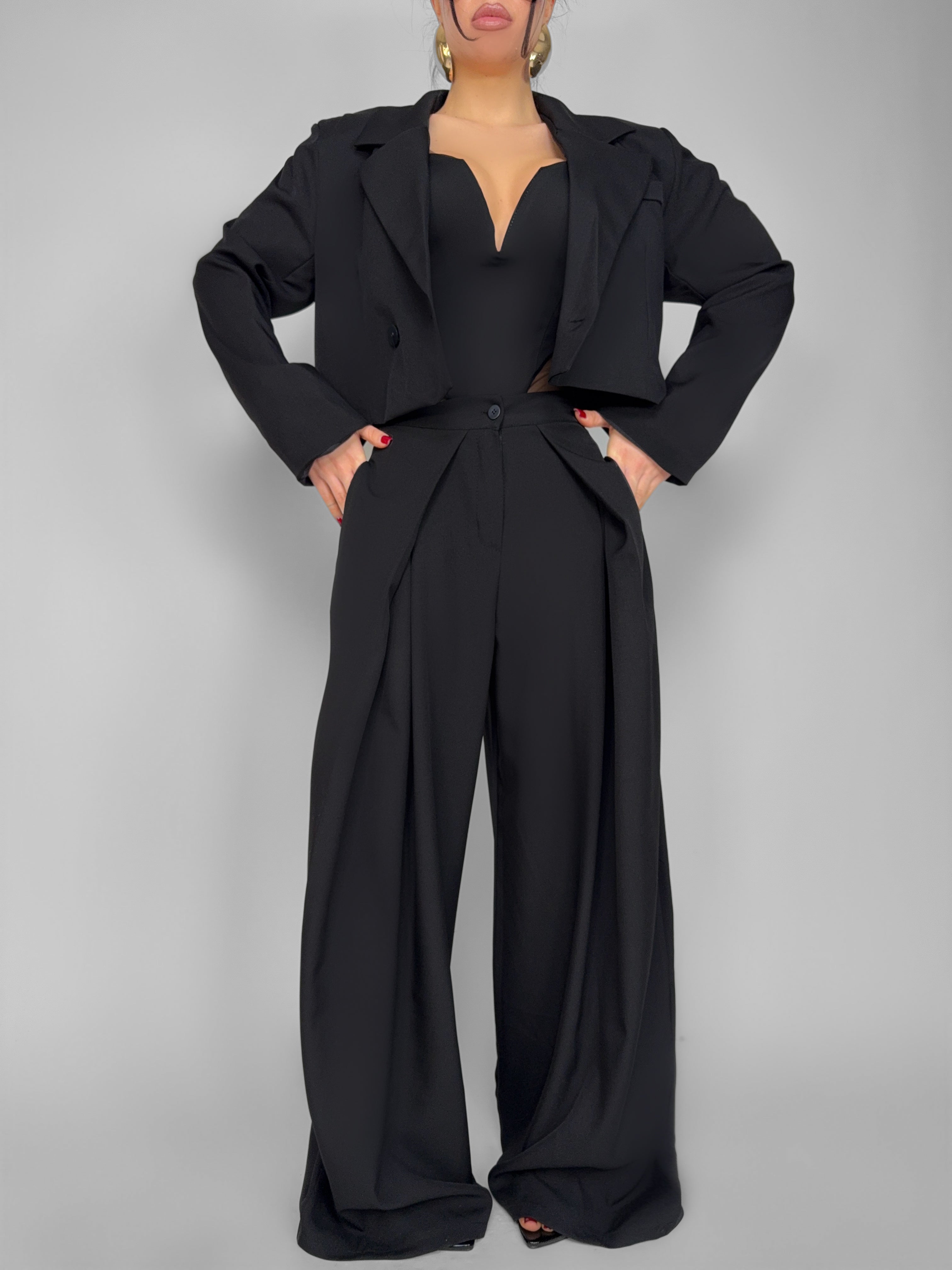 Pantalone Pleated-Black