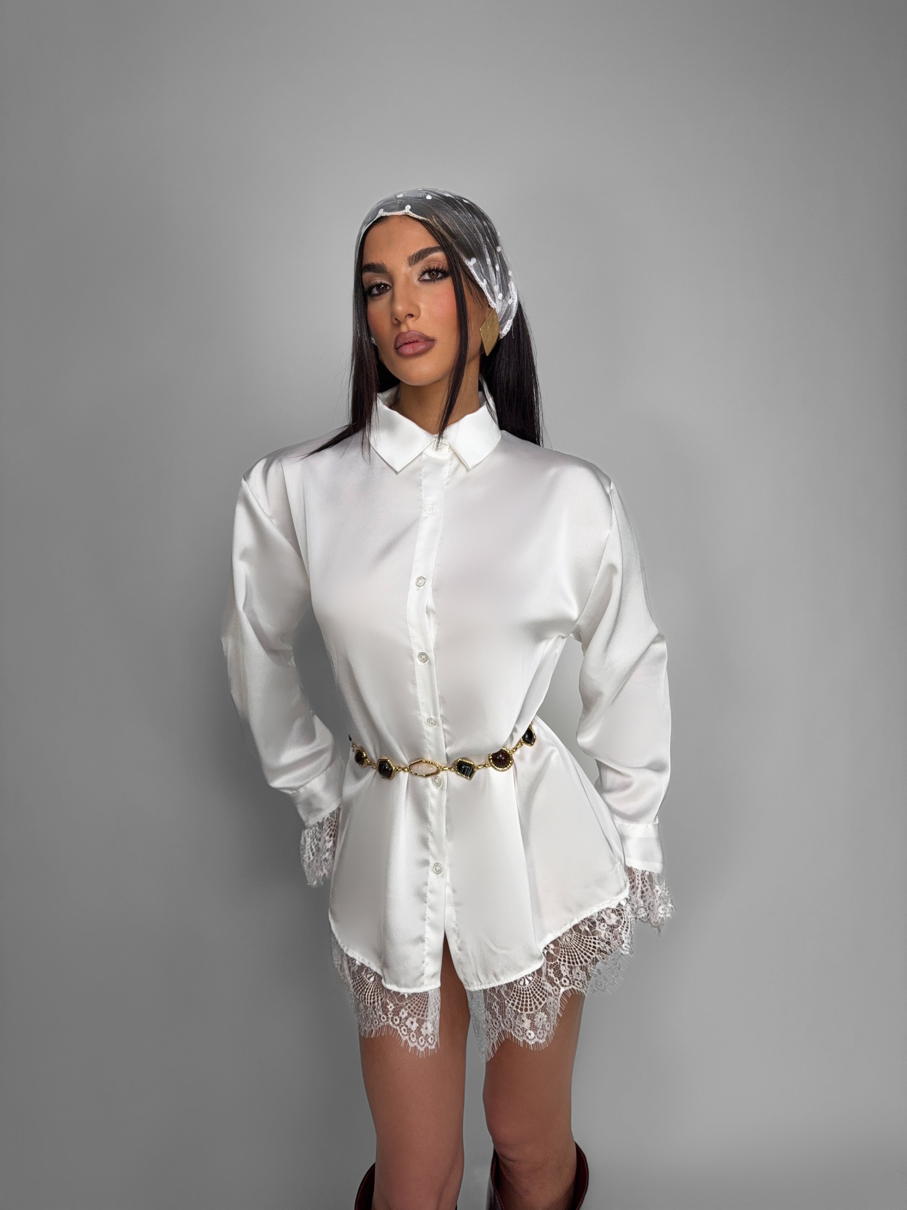 Abito Lace Layer-White