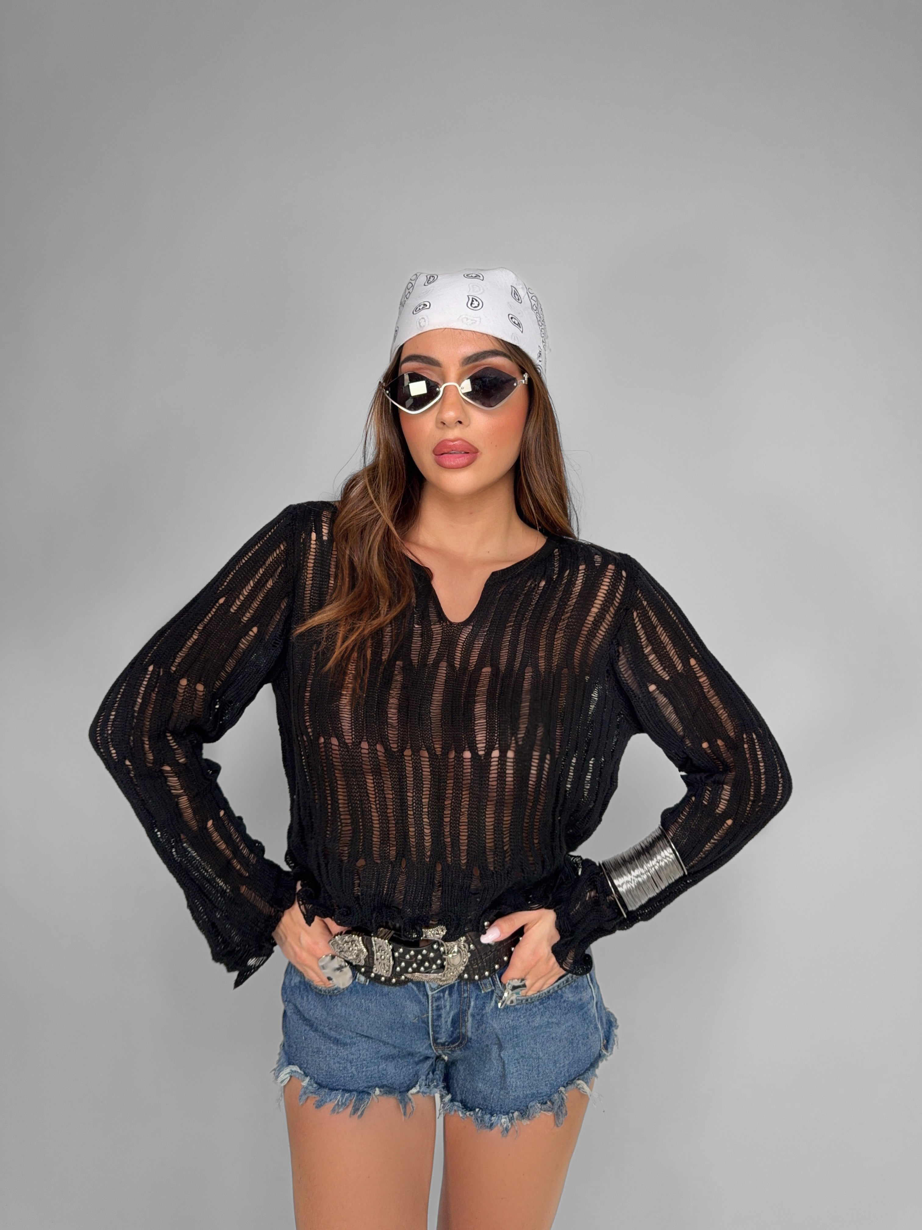 Top Luma Sheer-Black