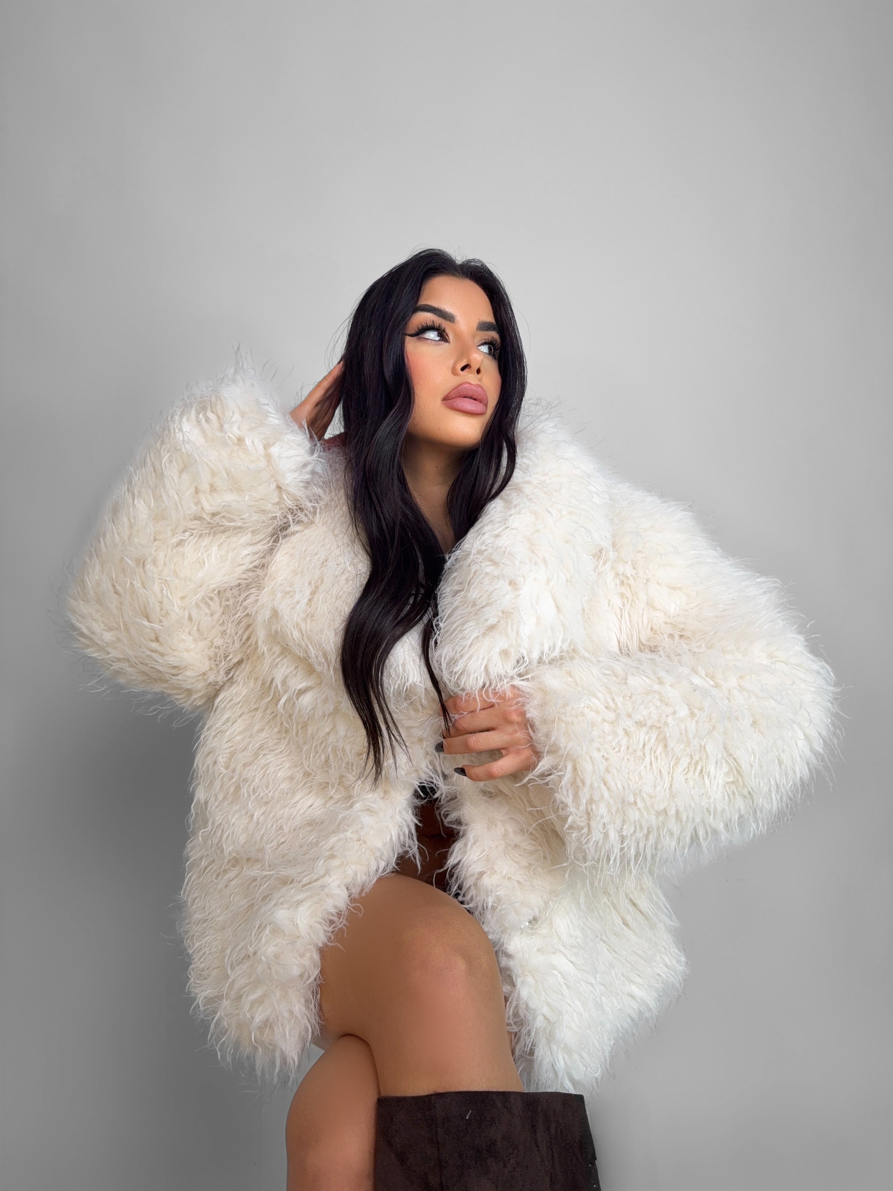 Pelliccia Pillow Fur-White