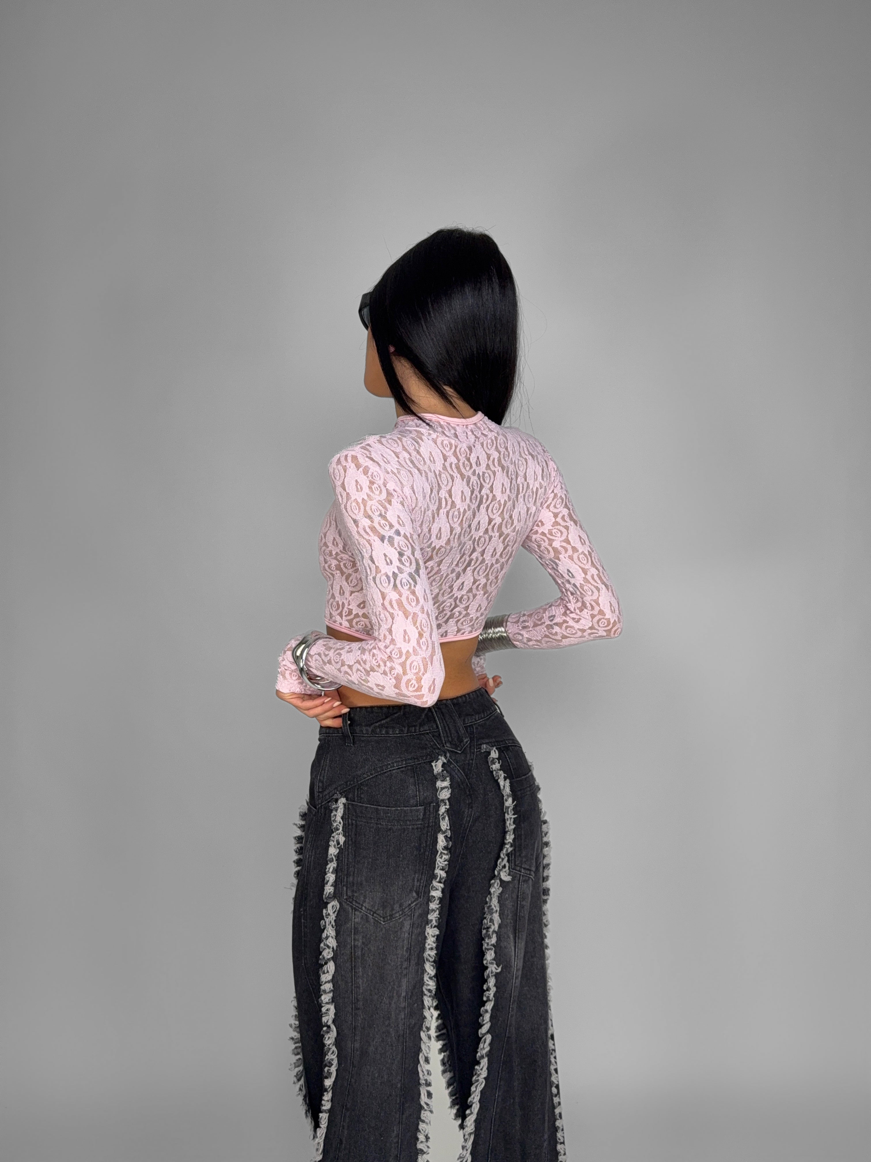Top Lace Hook-Pink