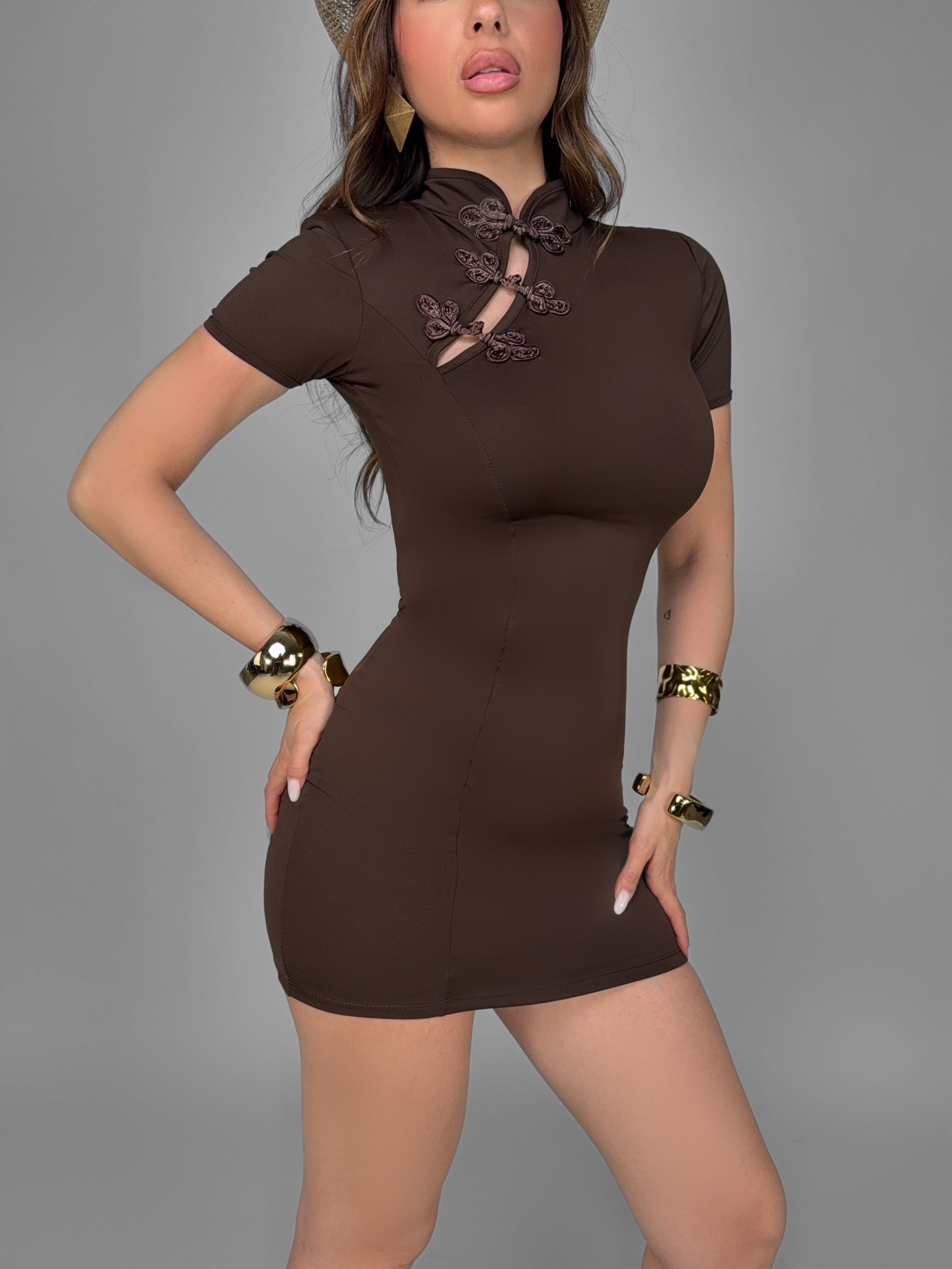 Abito Oriental Silk-Brown