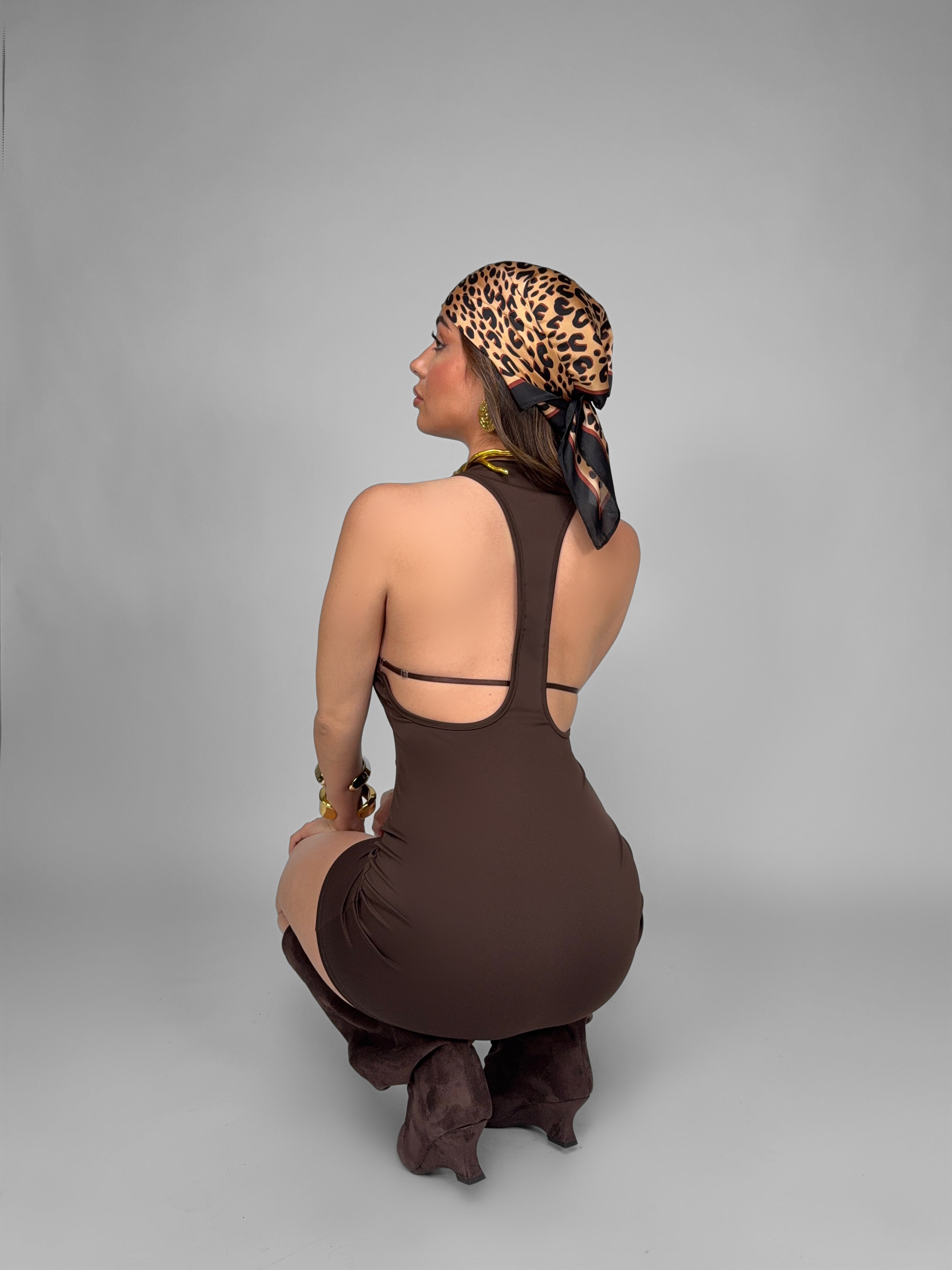 Abito Tank Back-Brown